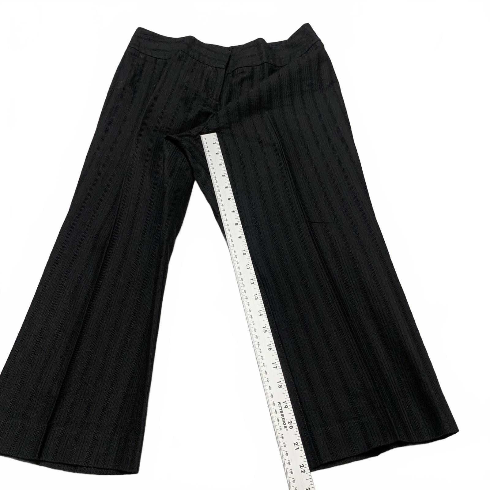 Ann Taylor Ann Taylor Petites Women's 10P Black Striped Cropped Pants Size 32" / US 10 / IT 46 - 6 Thumbnail