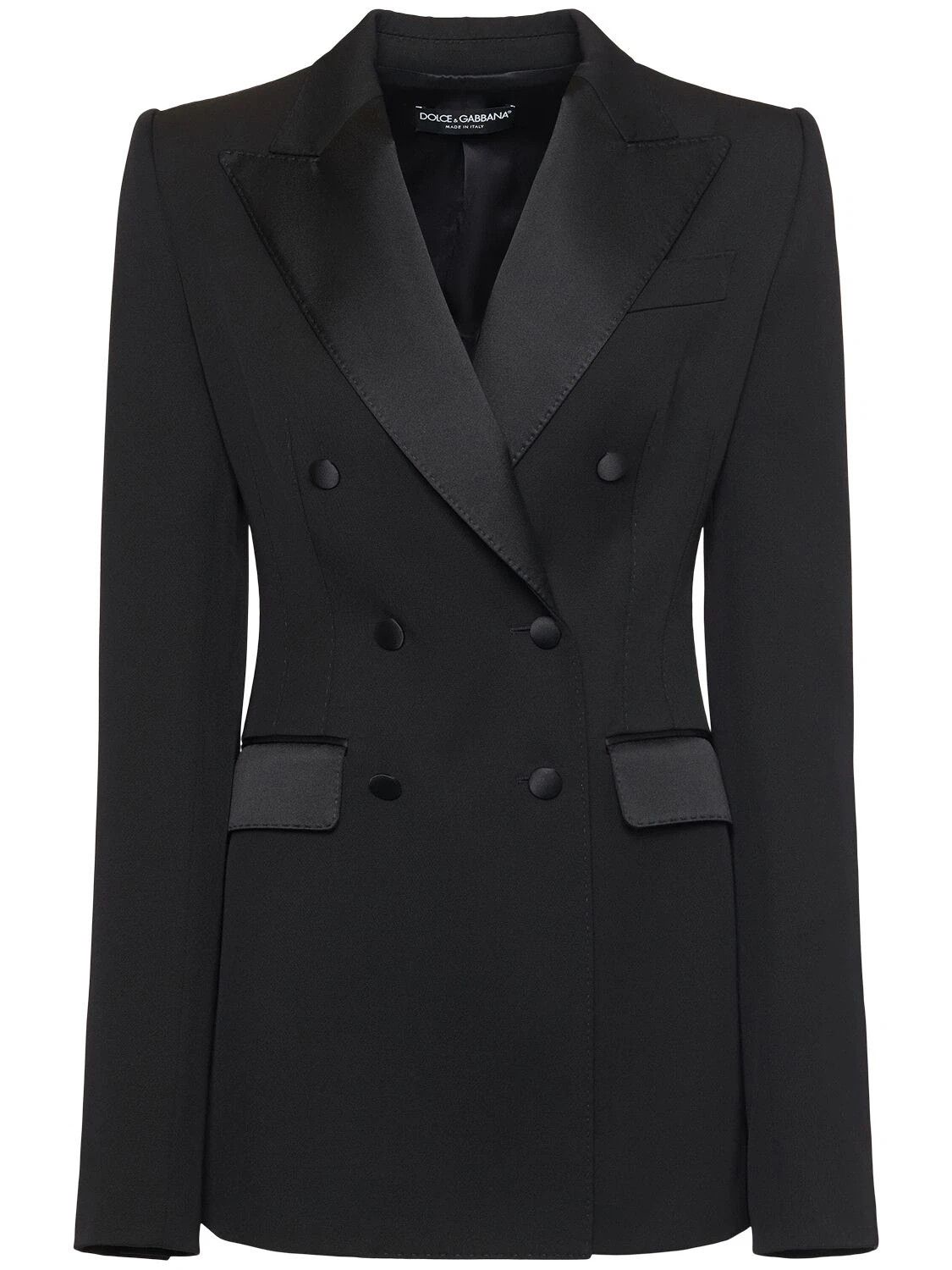 Dolce & Gabbana D&G Black Wool/Silk Double Breasted Jacket New Authentic Size ONE SIZE - 1 Thumbnail