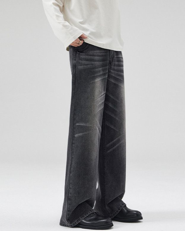 Japanese Brand American high street style men's loose washed jeans Size US 32 / EU 48 - 3 Thumbnail