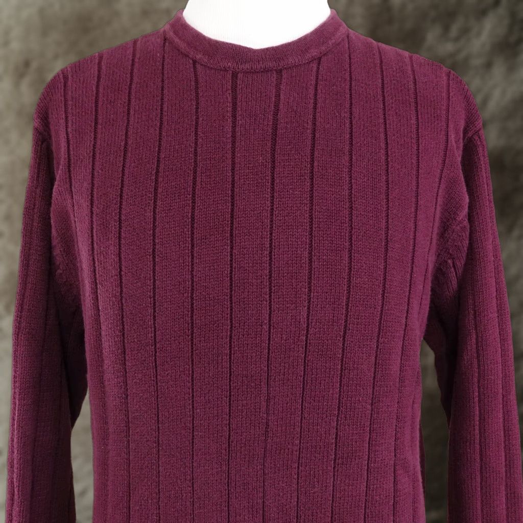 Eddie Bauer VINTAGE EDDIE BAUER WINE RED STRIPED PULLOVER CREW NECK SWEATER MEN'S LT Size US L / EU 52-54 / 3 - 1 Thumbnail