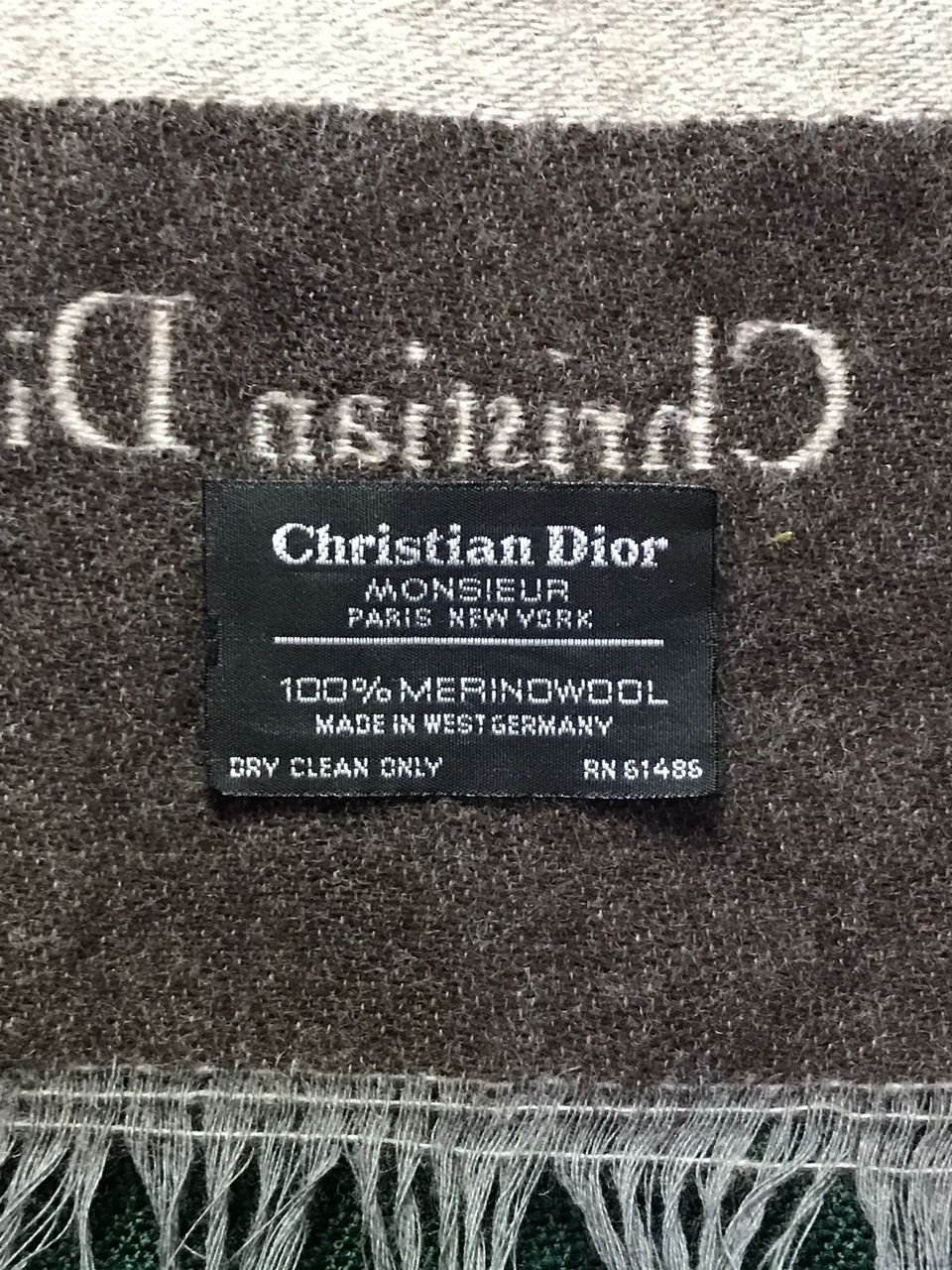 Christian Dior Monsieur × Vintage Vintage Christian Dior Merino Wool Scarves Size ONE SIZE - 2 Thumbnail