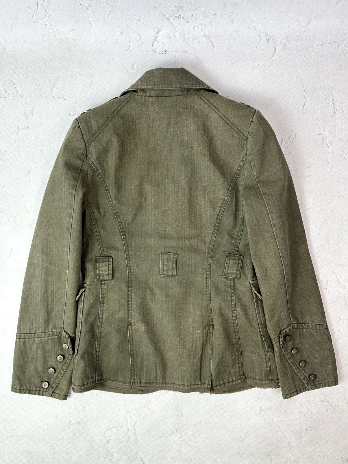 Le Grande Bleu (L.G.B.) Vintage Khaki Metal Buttons Jacket Size L / US 10 / IT 46 - 6 Thumbnail