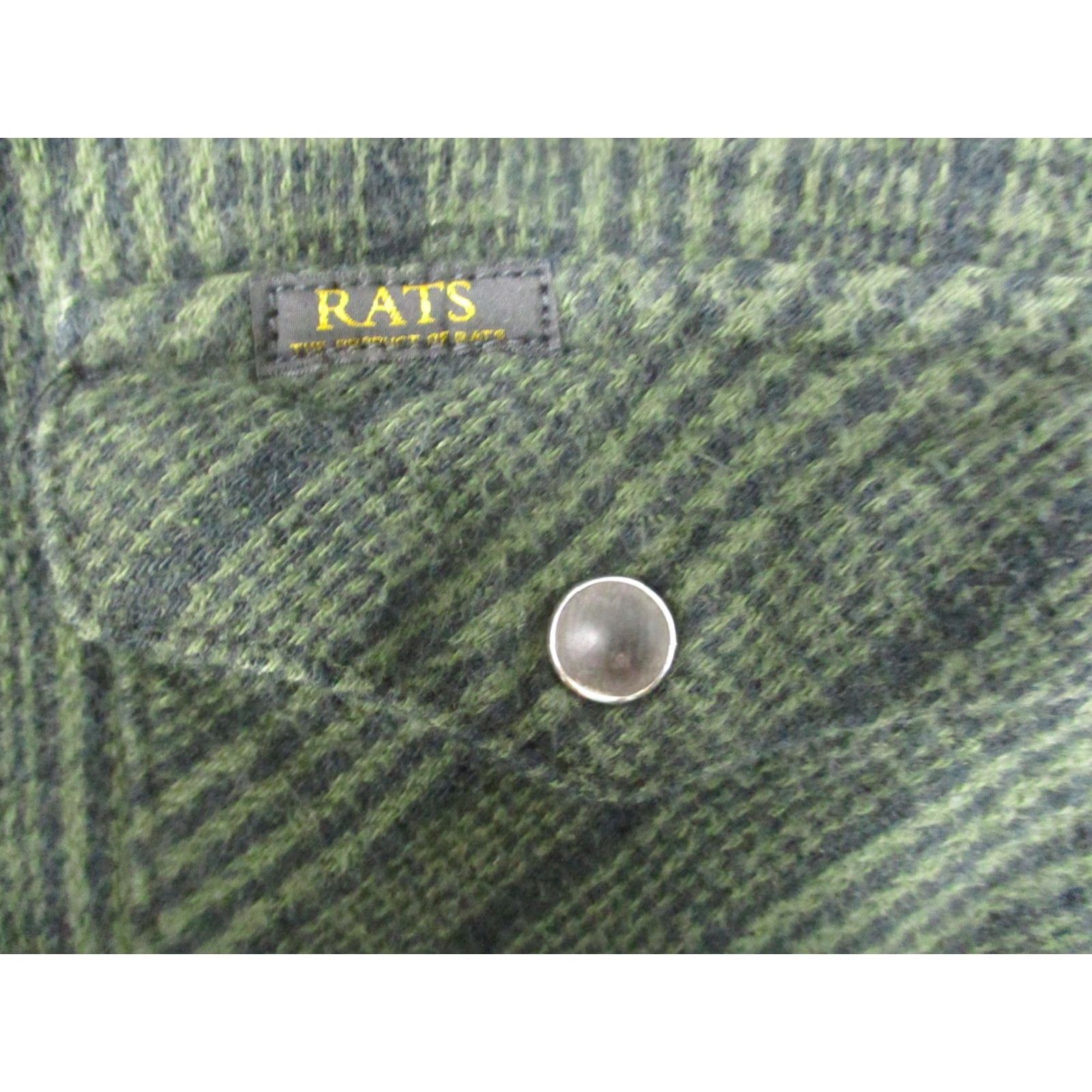 Vintage RATS Shirt Mens XL Green Flannel Snap Front Western Stripe Made Japan Casual Size US XL / EU 56 / 4 - 3 Thumbnail