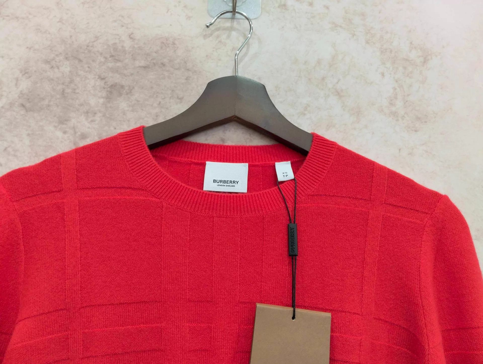 Burberry Burberry Check Knit Crew Cashmere Sweater Women's XS 99 New Size XS / US 0-2 / IT 36-38 - 7 Thumbnail
