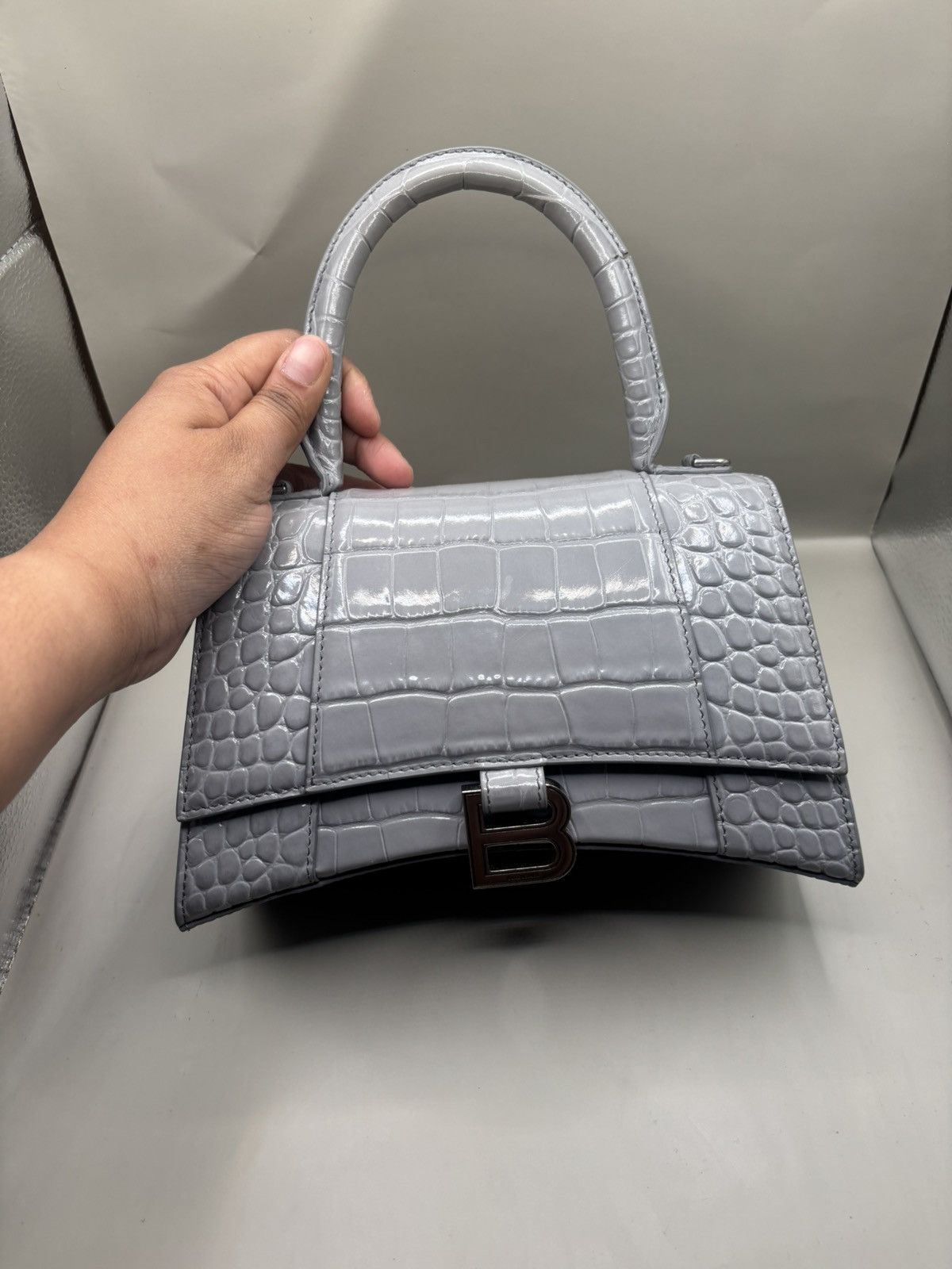 Balenciaga Balenciaga HourGlass Embossed Leather Too Handle Size ONE SIZE - 5 Thumbnail