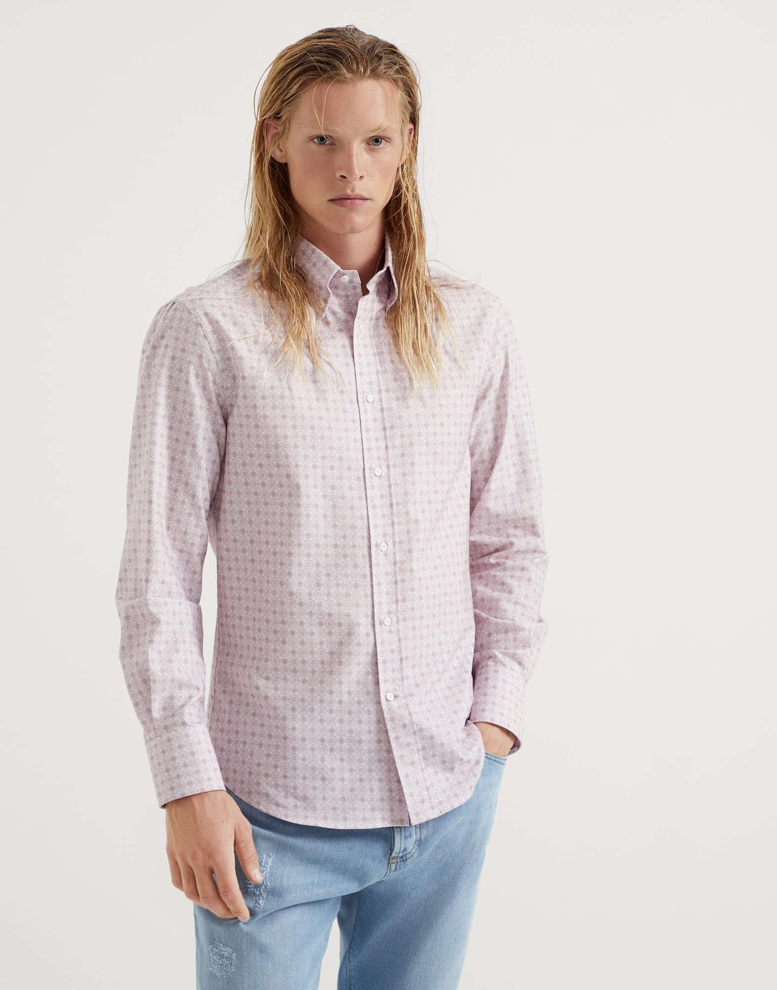 Brunello Cucinelli Shirt in Pink Size US L / EU 52-54 / 3 - 1 Thumbnail