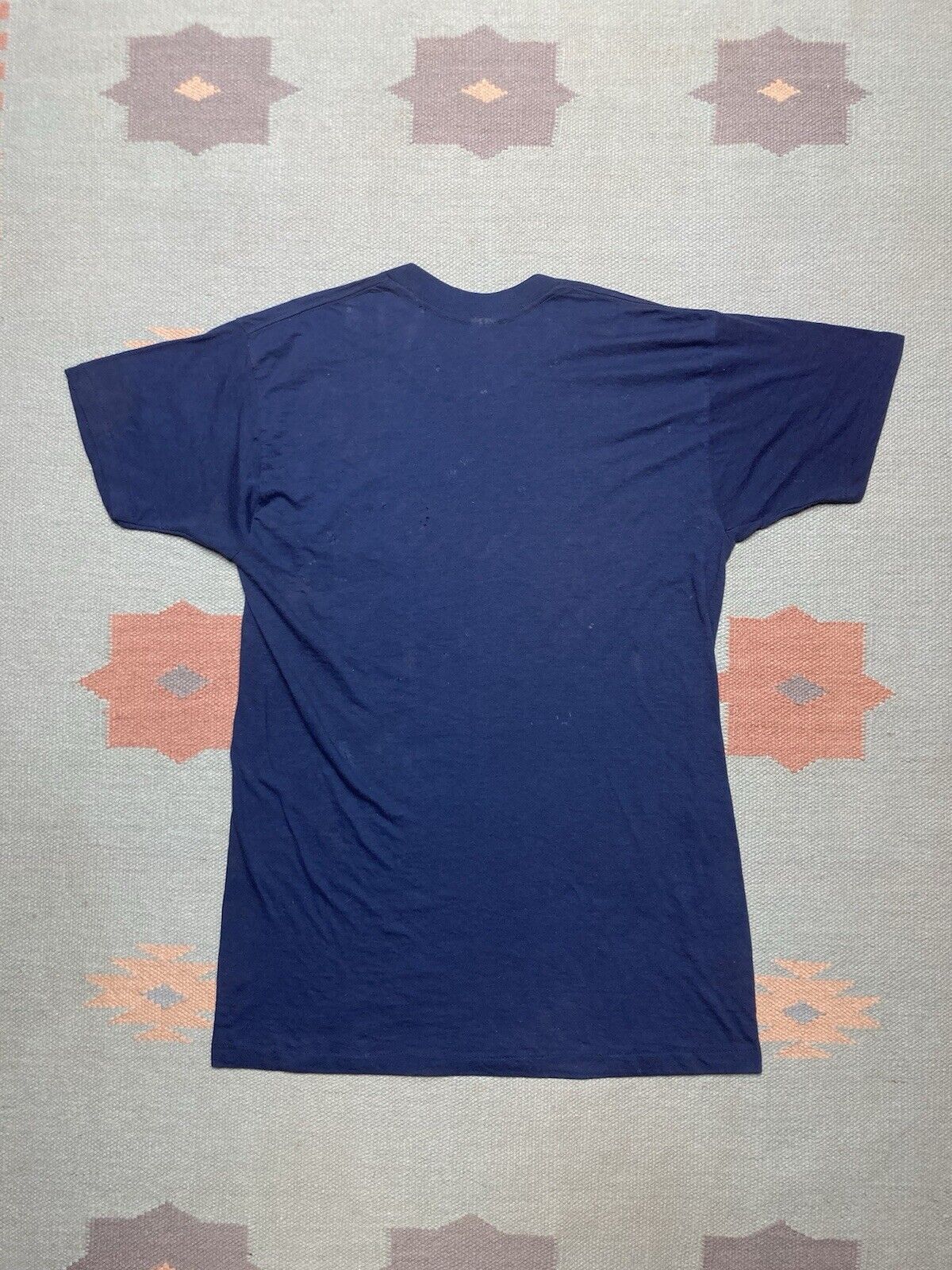 Vintage Vtg 70s pocket t shirt blank dark navy blue soft adult XL Size US XL / EU 56 / 4 - 6 Thumbnail