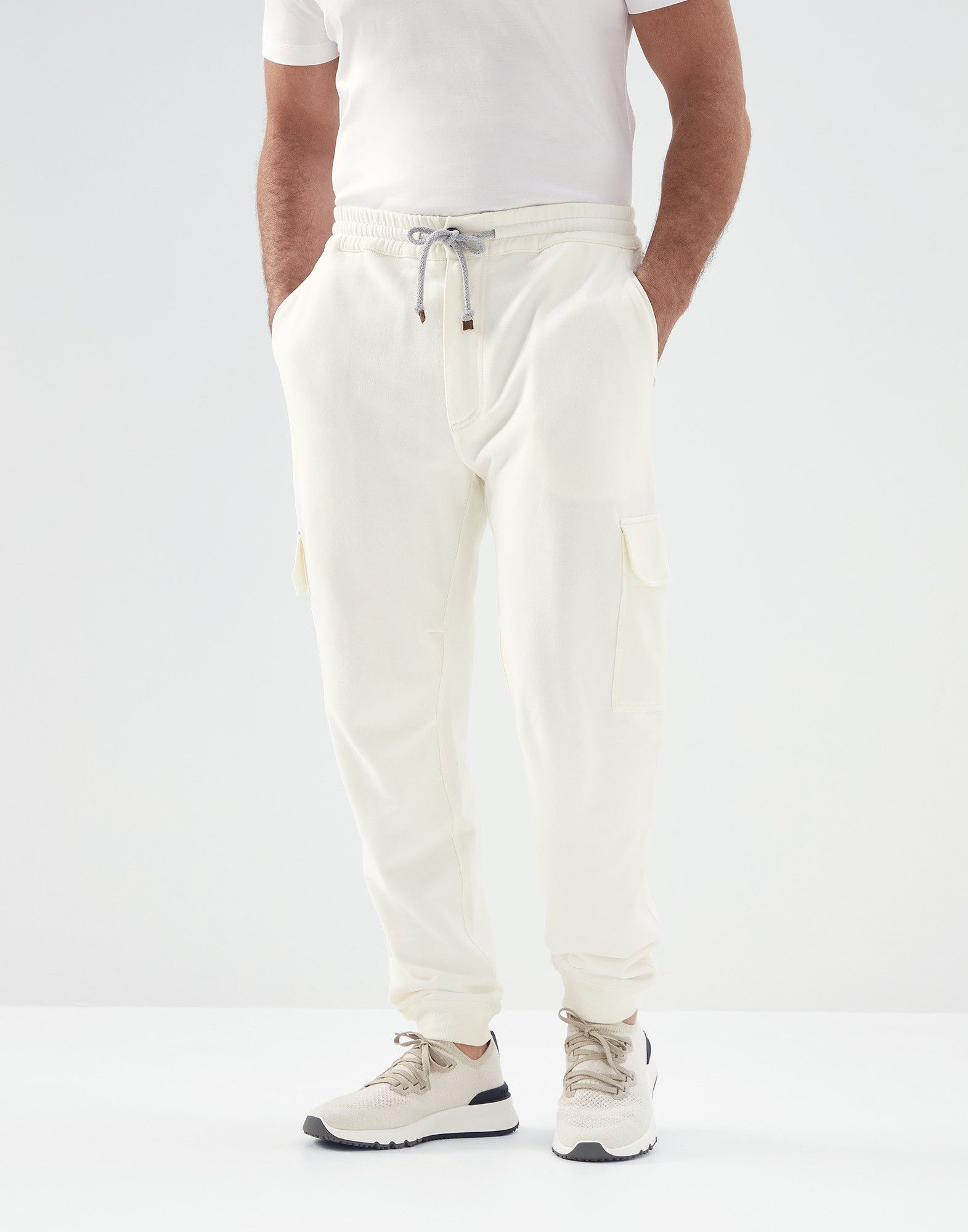 Brunello Cucinelli o1w1db10924 Pant in White Size US 28 / EU 44 - 1 Thumbnail