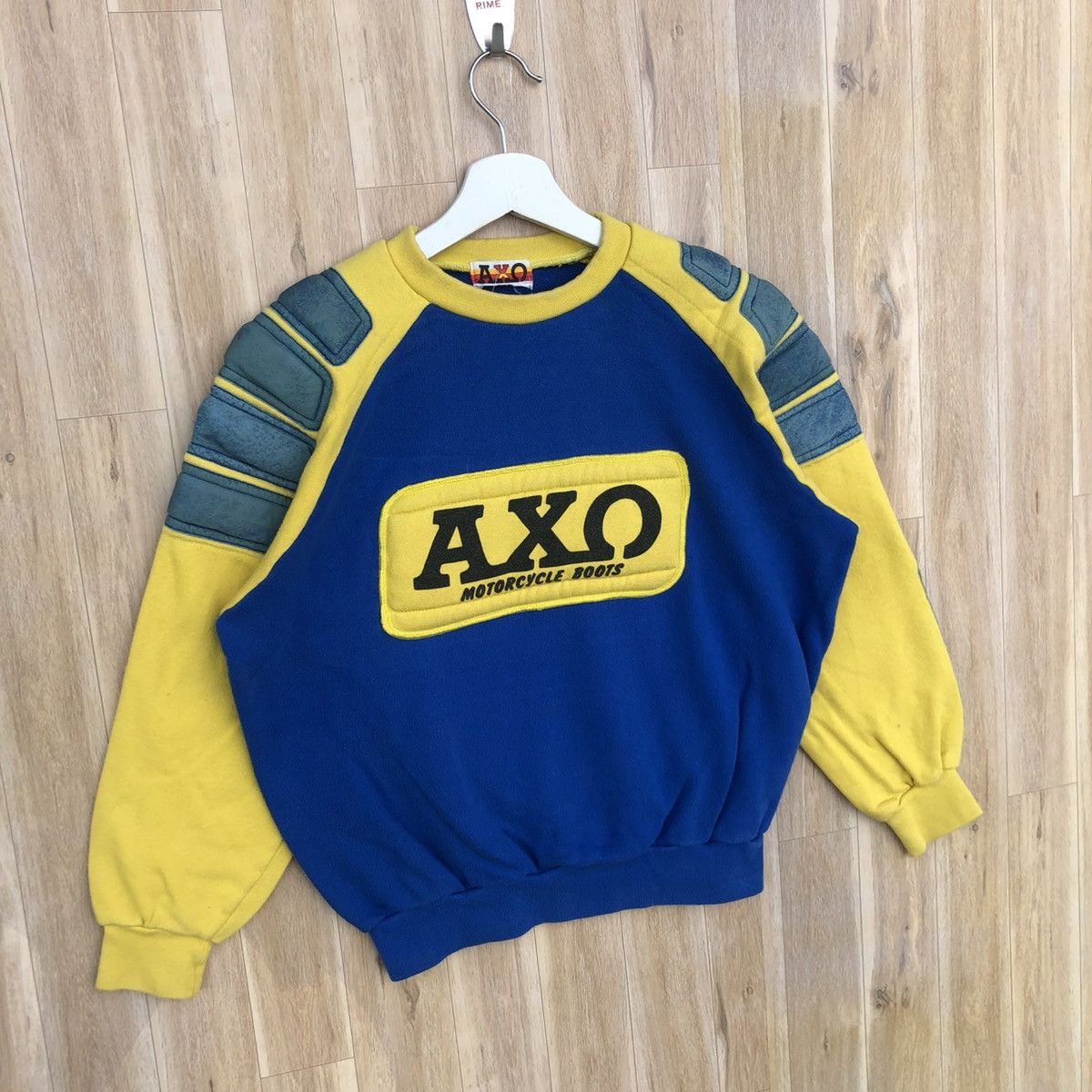 Vintage Vintage Axo Motorcycle Boots Safety Sweatshirt Size US M / EU 48-50 / 2 - 2 Thumbnail