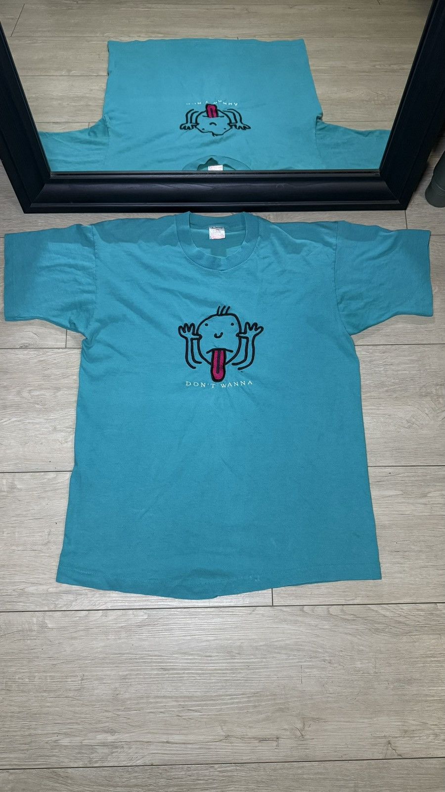 Other Vintage / Y2K 1990s Don’t Wanna Mocking Embroidered Humor Size US L / EU 52-54 / 3 - 1 Thumbnail