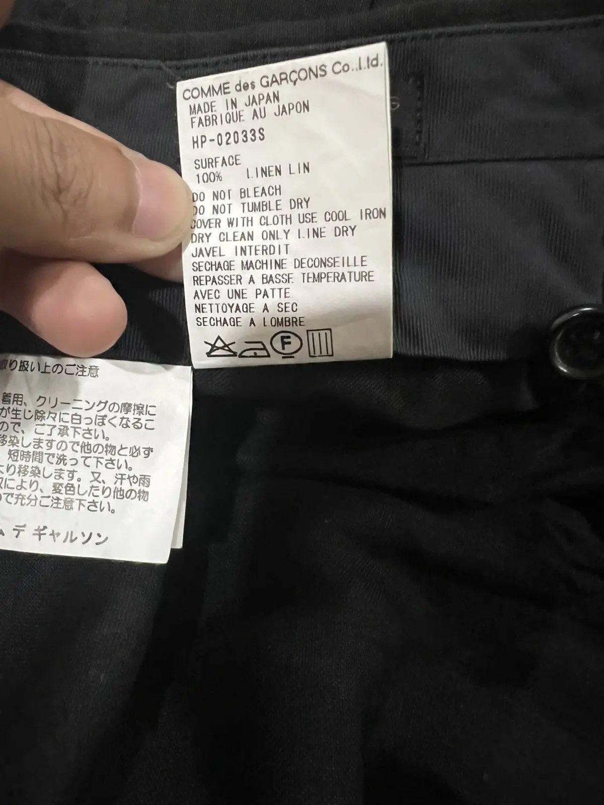 Comme des Garcons Homme Vintage 2000 Homme Linen Gabardine 🎈Minimal Trouser Pants Size US 26 / EU 42 - 7 Thumbnail