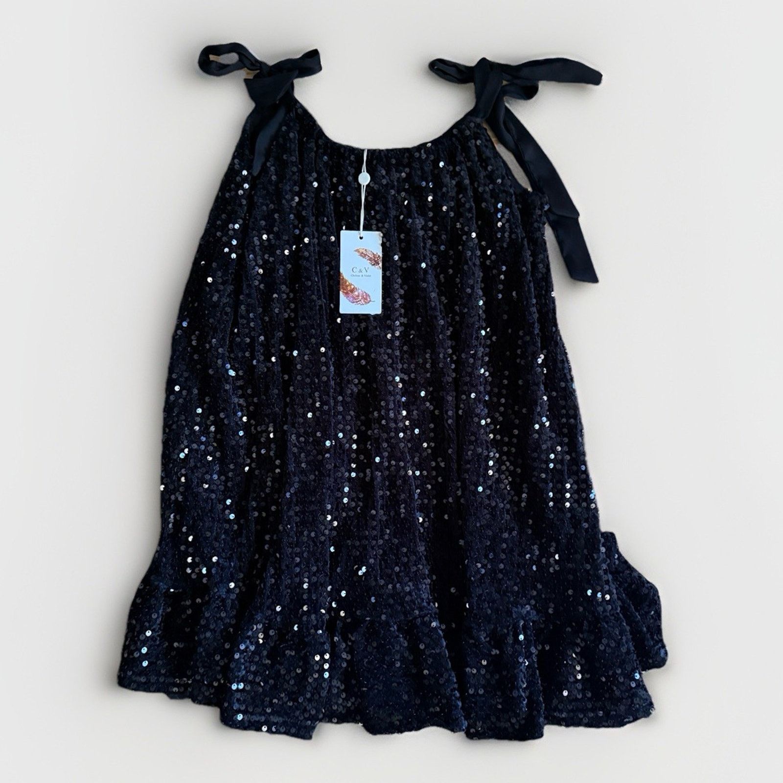 The Unbranded Brand NWT Chelsea & Violet Sequin Soft Cocktail Dress Black Size S Size S / US 4 / IT 40 - 2 Thumbnail
