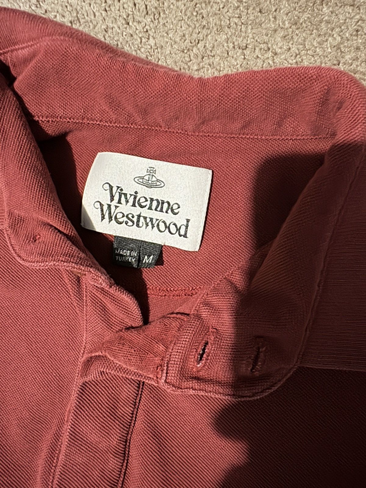 Vivienne Westwood Vivienne Westwood Red Polo with Planet Logo Size US M / EU 48-50 / 2 - 3 Thumbnail