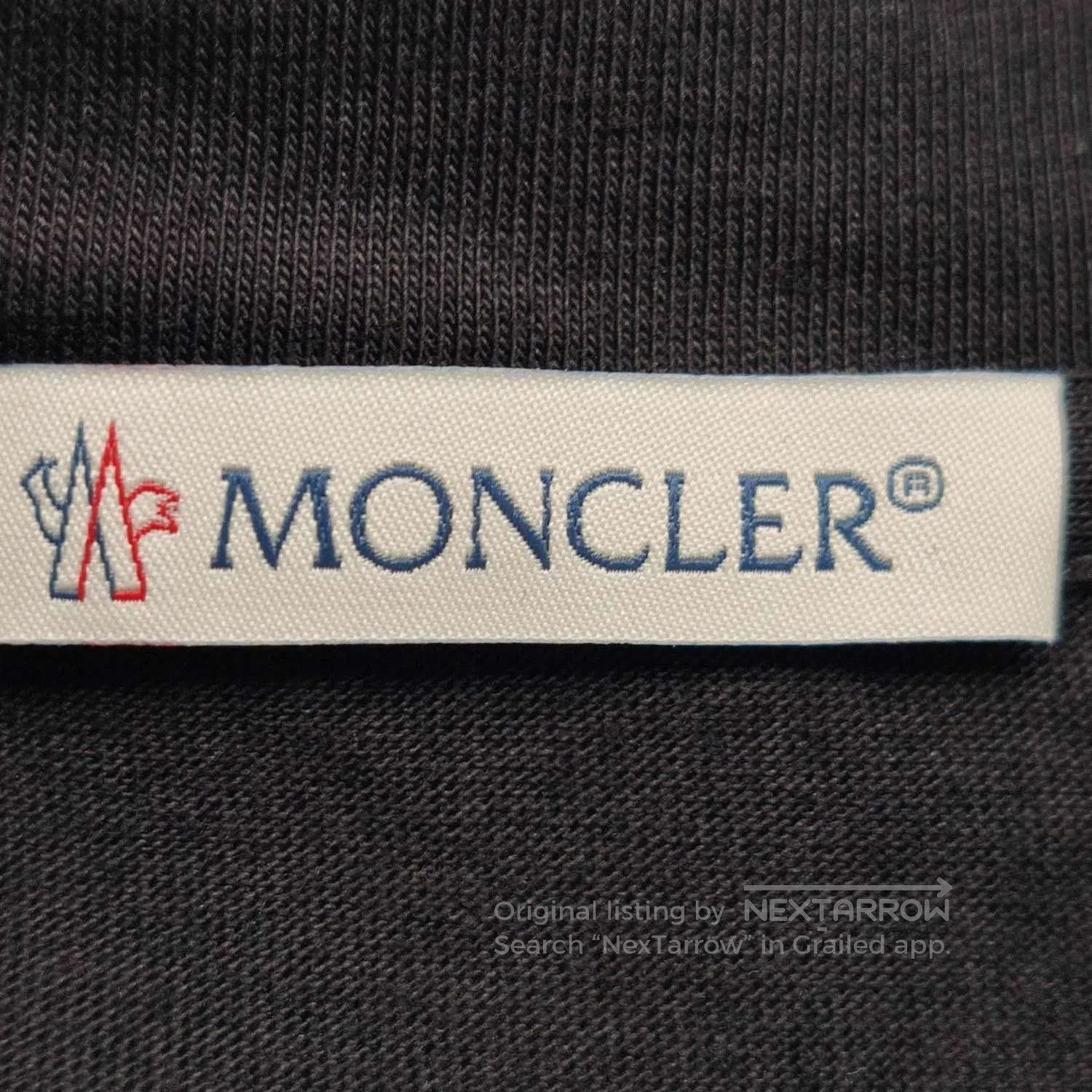 Moncler Moncler L Size Solid Cotton Crew Neck T. Size US L / EU 52-54 / 3 - 3 Thumbnail