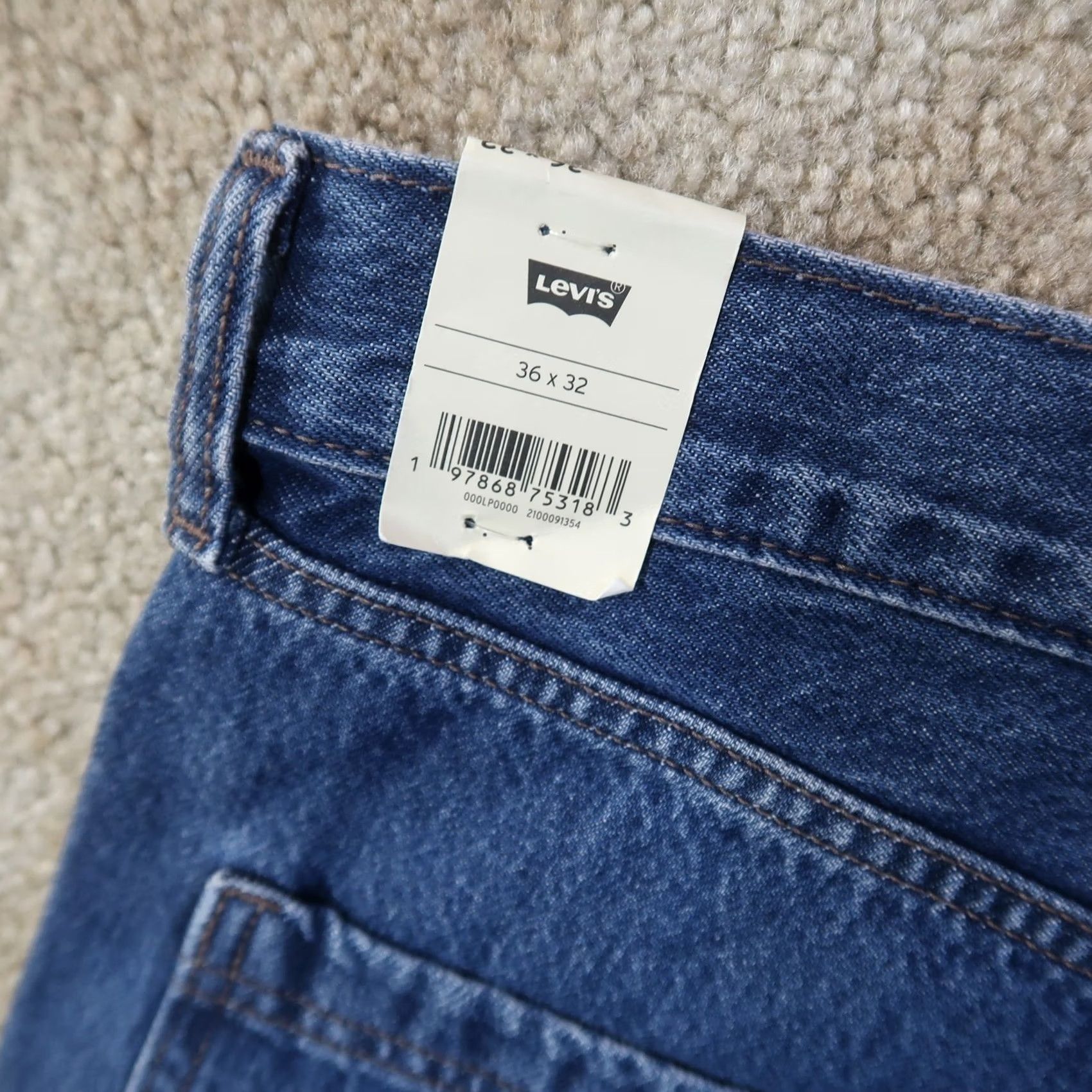 Levi's Levi's Premium 568 Cargo Jeans Men's 36x32 Straight Relaxed Denim Blue 90s Jeans Mens Size US 36 / EU 52 - 4 Thumbnail