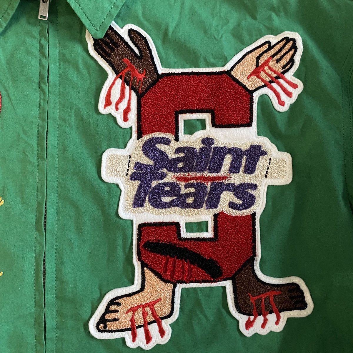 DENIM TEARS × Saint Michael Saint Tears Choose Your Savior Work Jacket Green Size US L / EU 52-54 / 3 - 4 Thumbnail