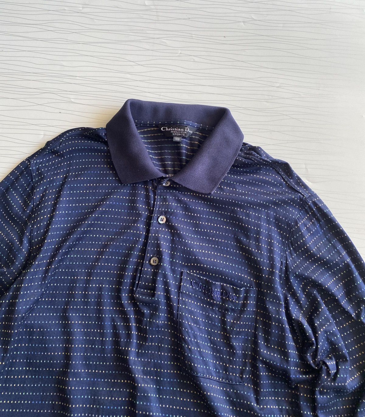 Christian Dior Monsieur Vintage Christian Dior Long Sleeve Polo Tee Size US L / EU 52-54 / 3 - 4 Thumbnail