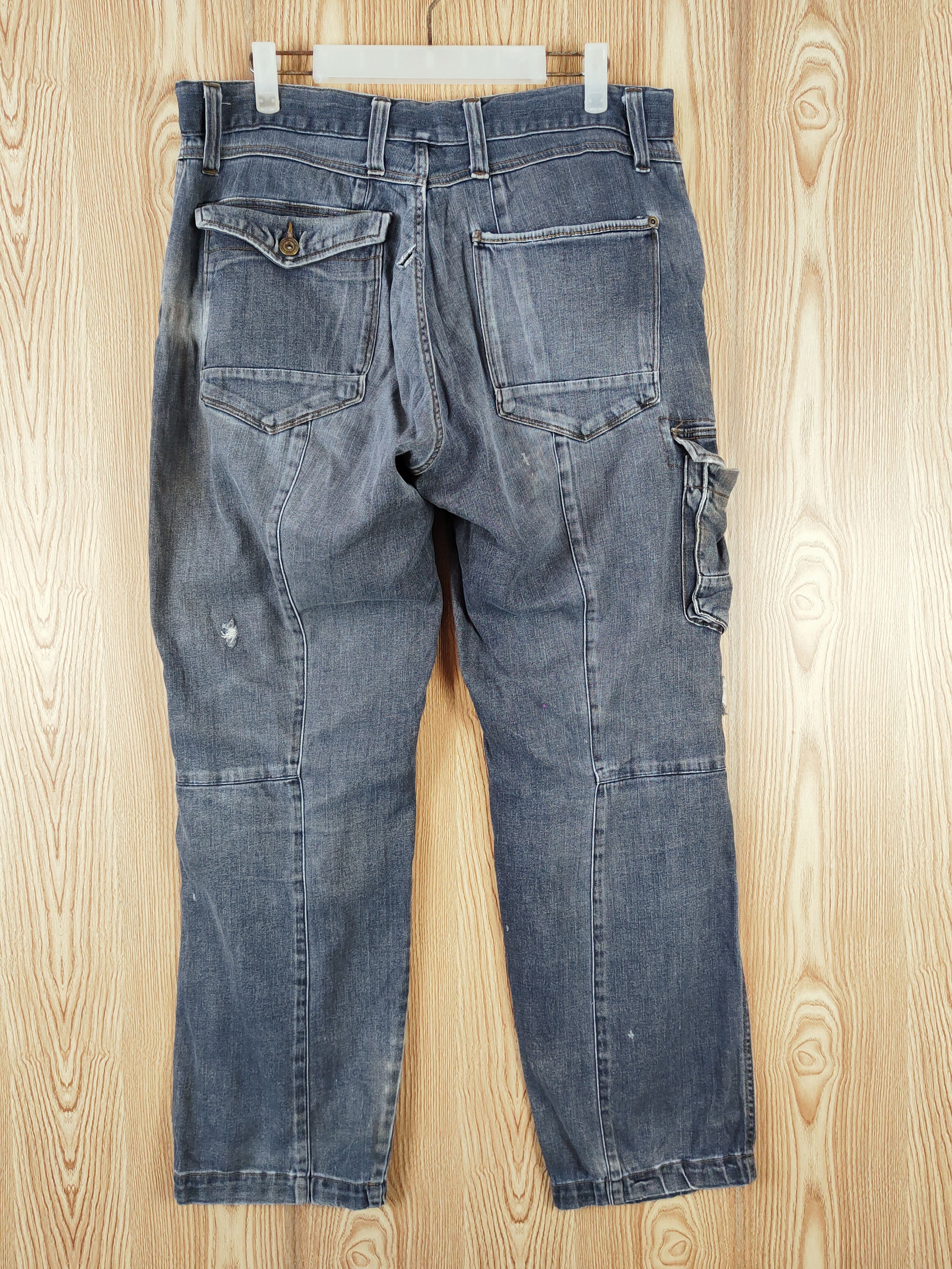 Japanese Brand Japanese Brand Dark Blue Distressed Ripped Jeans #W538 Size US 33 - 10 Thumbnail