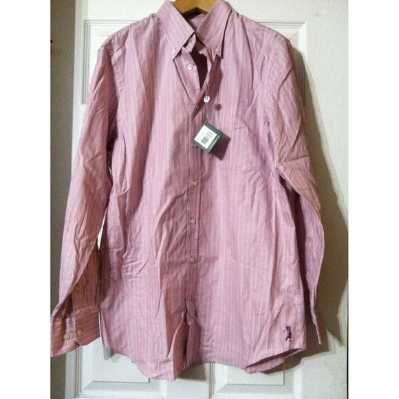 image of Bobby Jones Mens New Lilac 100%cotton Casual Shirt Size:l (Size Large)