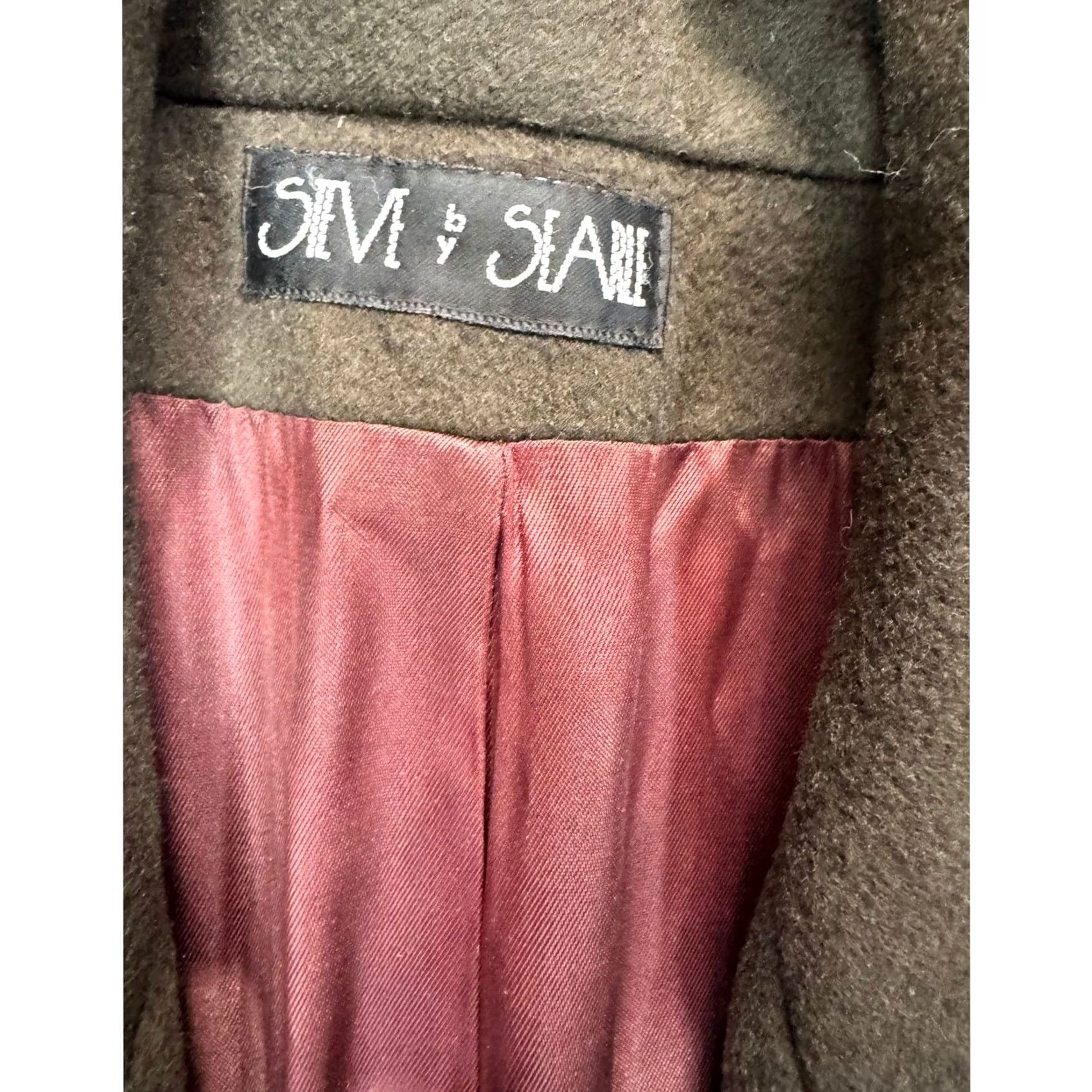 Vintage VINTAGE Steve by Searle Long Maxi Wool Black Lined Coat Jacket 12 XS 50" Shoulder to Hem Womens Size L / US 10 / IT 46 - 4 Thumbnail