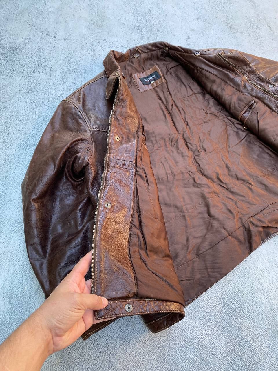 Other Leather Faded Avant Garde brown Diesel style Jacket Size US L / EU 52-54 / 3 - 5 Thumbnail