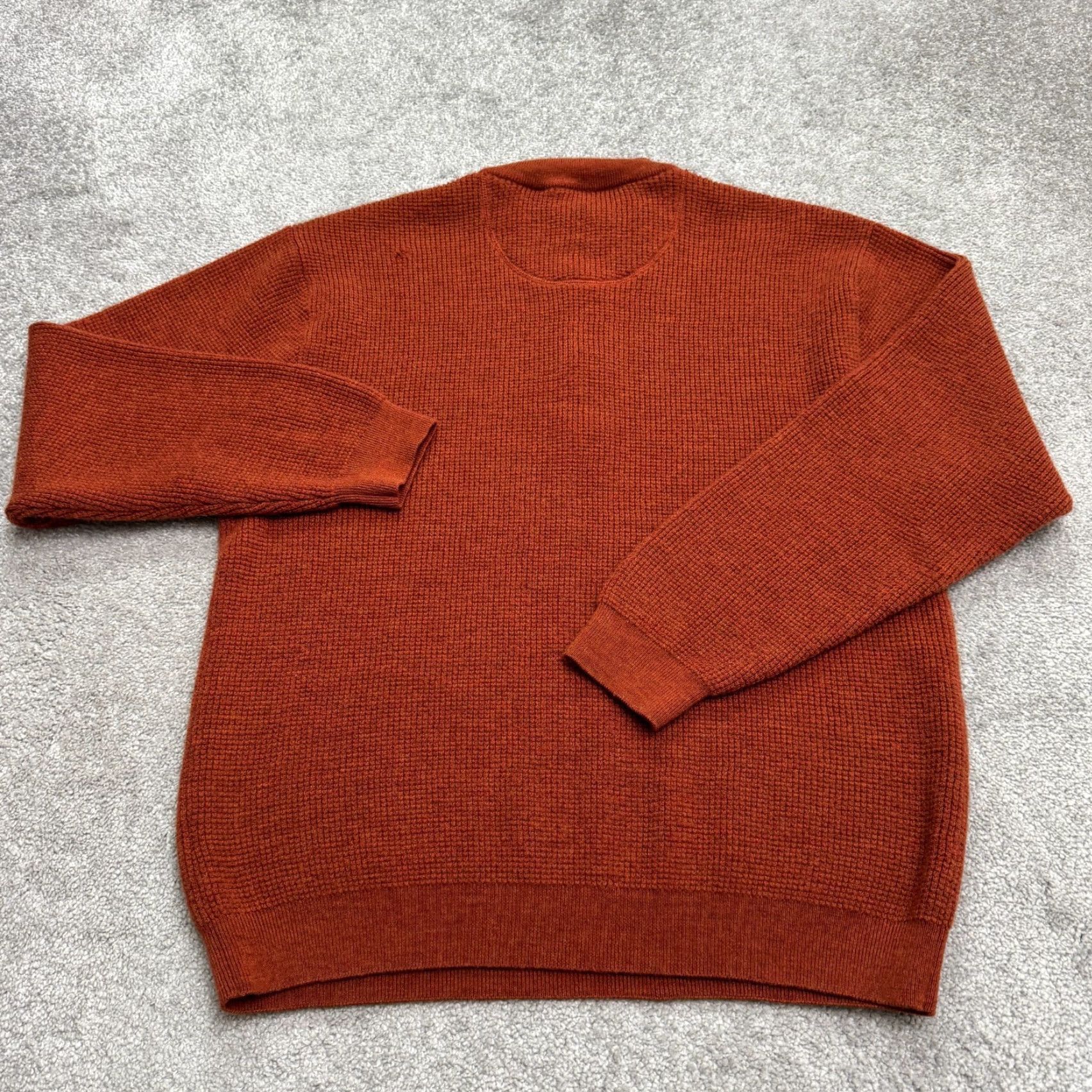 Orvis VINTAGE Orvis Wool Waffle Knit Henley Sweater Men's 2XL Fall Winter Brown Classic Outdoor Size US XXL / EU 58 / 5 - 2 Thumbnail