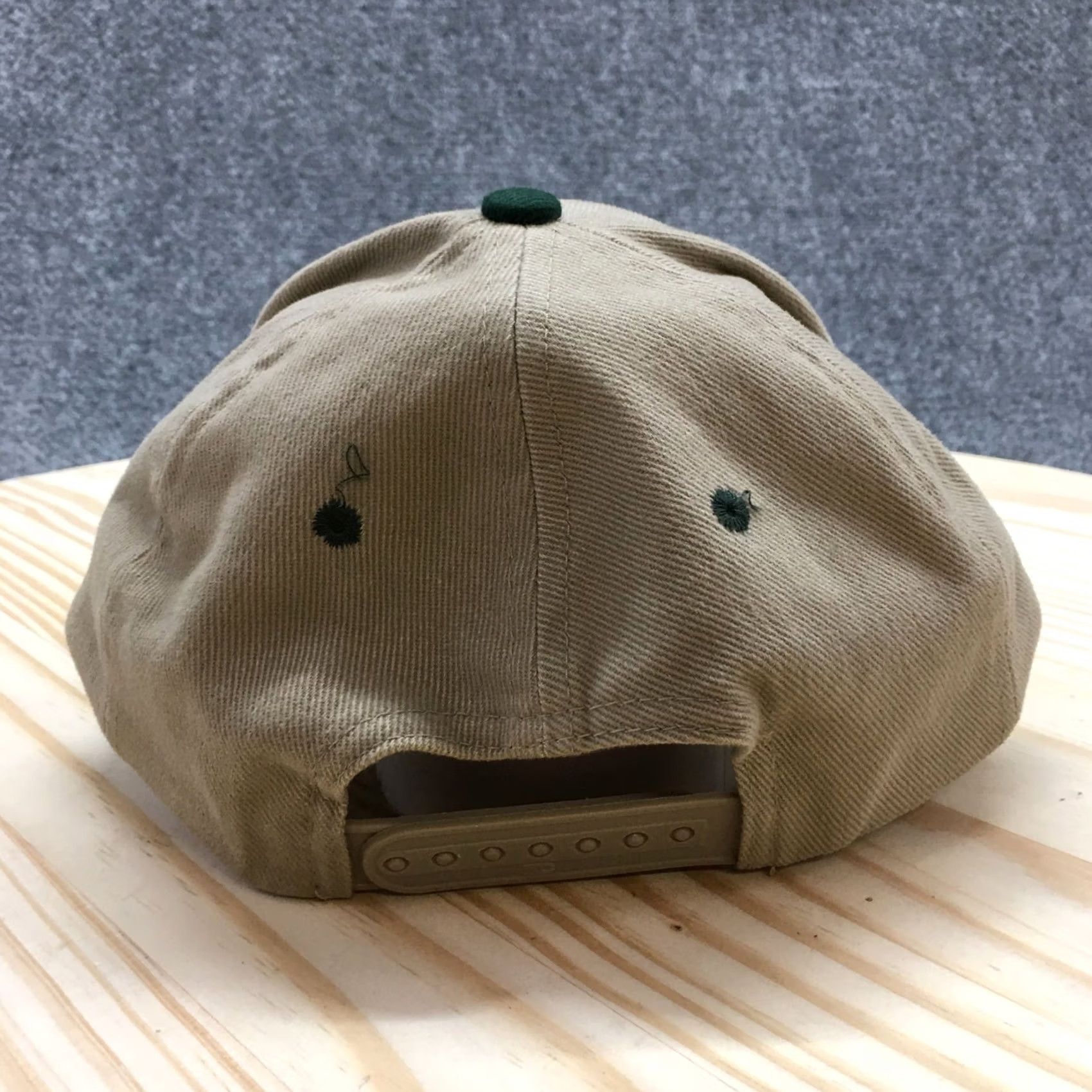 Vintage Baseball Cap Unisex Brown Green OS Adjustable Embroidered The Buck Stops Here Size ONE SIZE - 7 Thumbnail