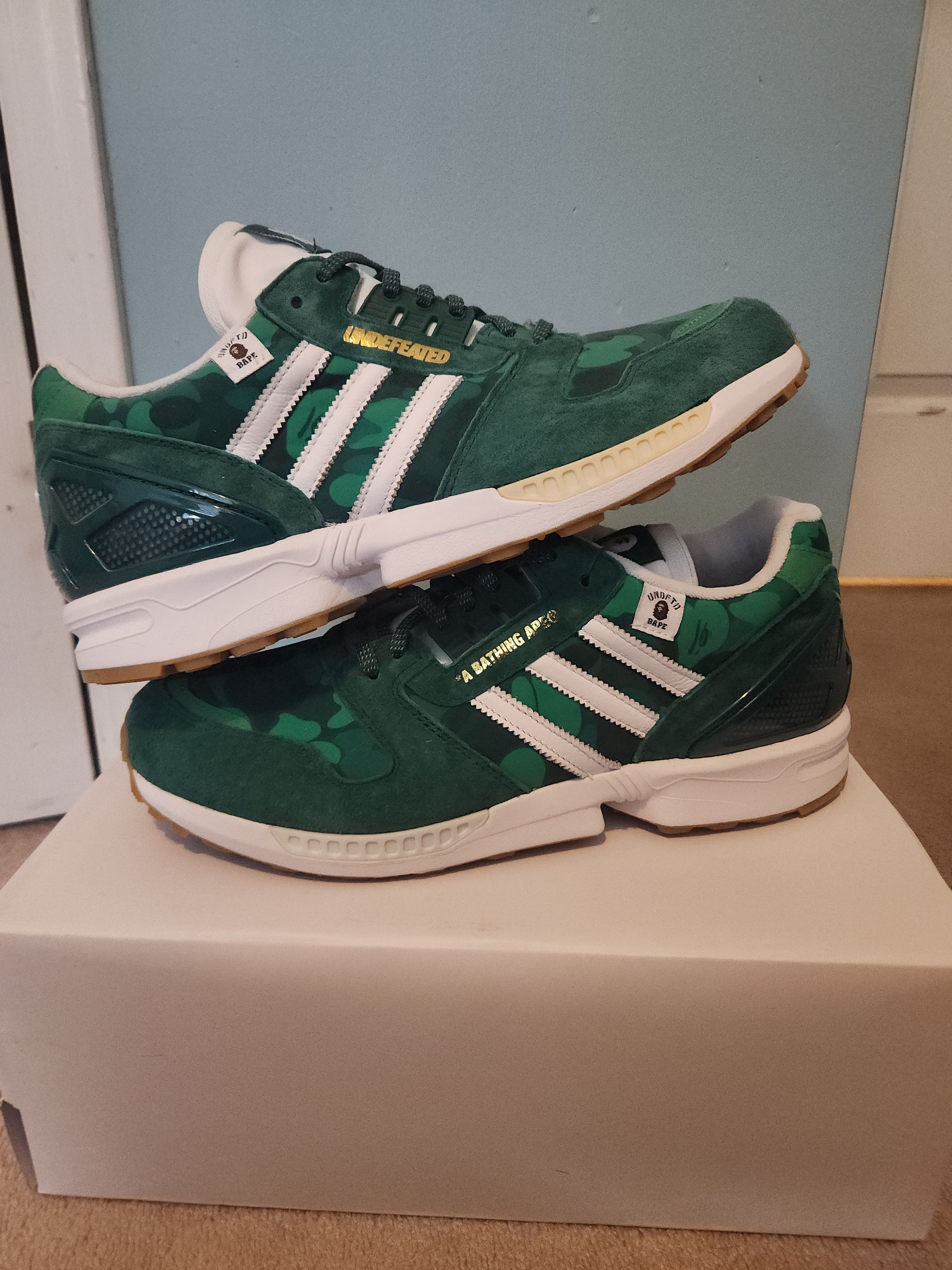 adidas gazelle silver green womens Undefeated X Bape X Adidas Sneakers – Bklynaffair main image 0