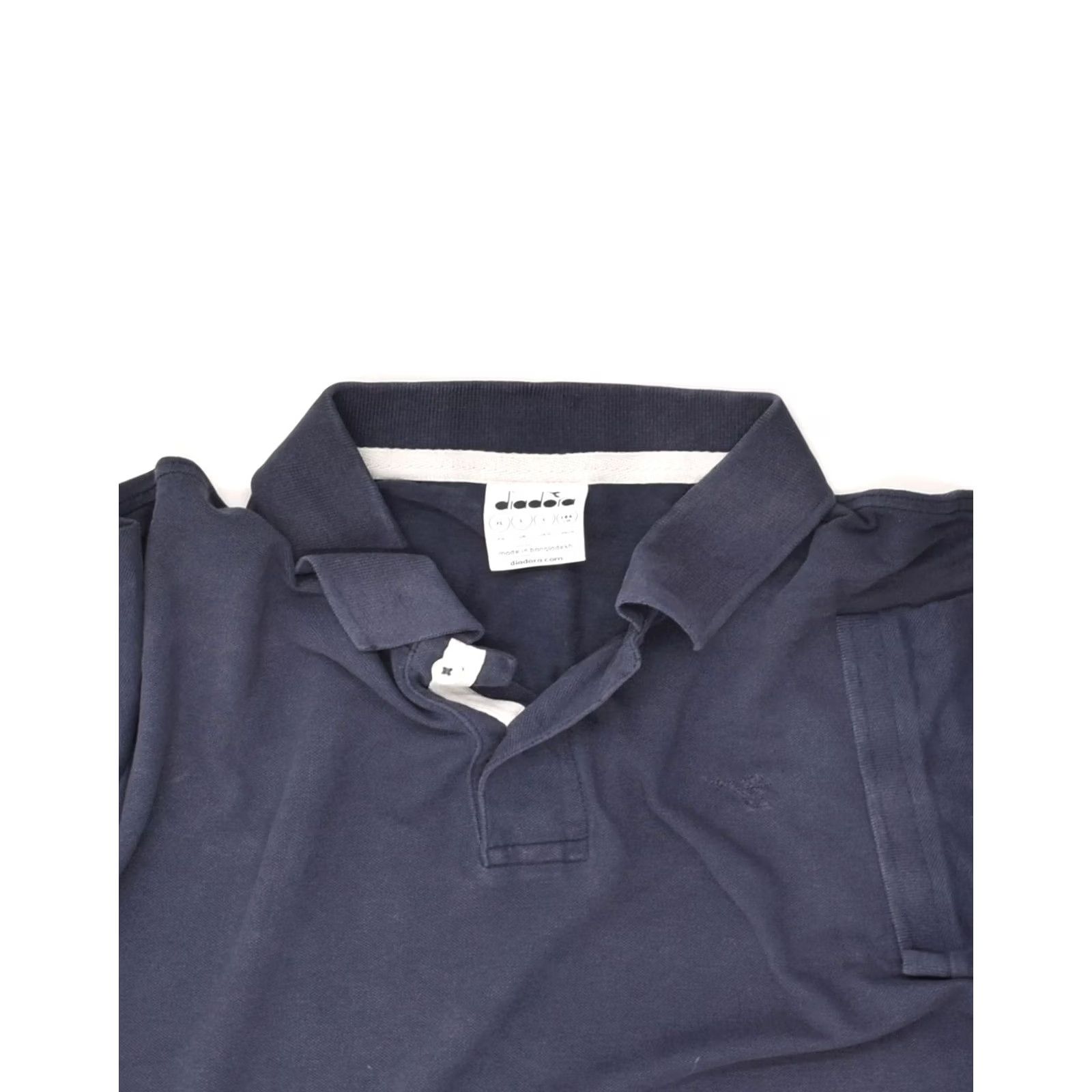 Diadora DIADORA Mens Polo Shirt Large Navy Blue Cotton AA06 Size US L / EU 52-54 / 3 - 3 Thumbnail