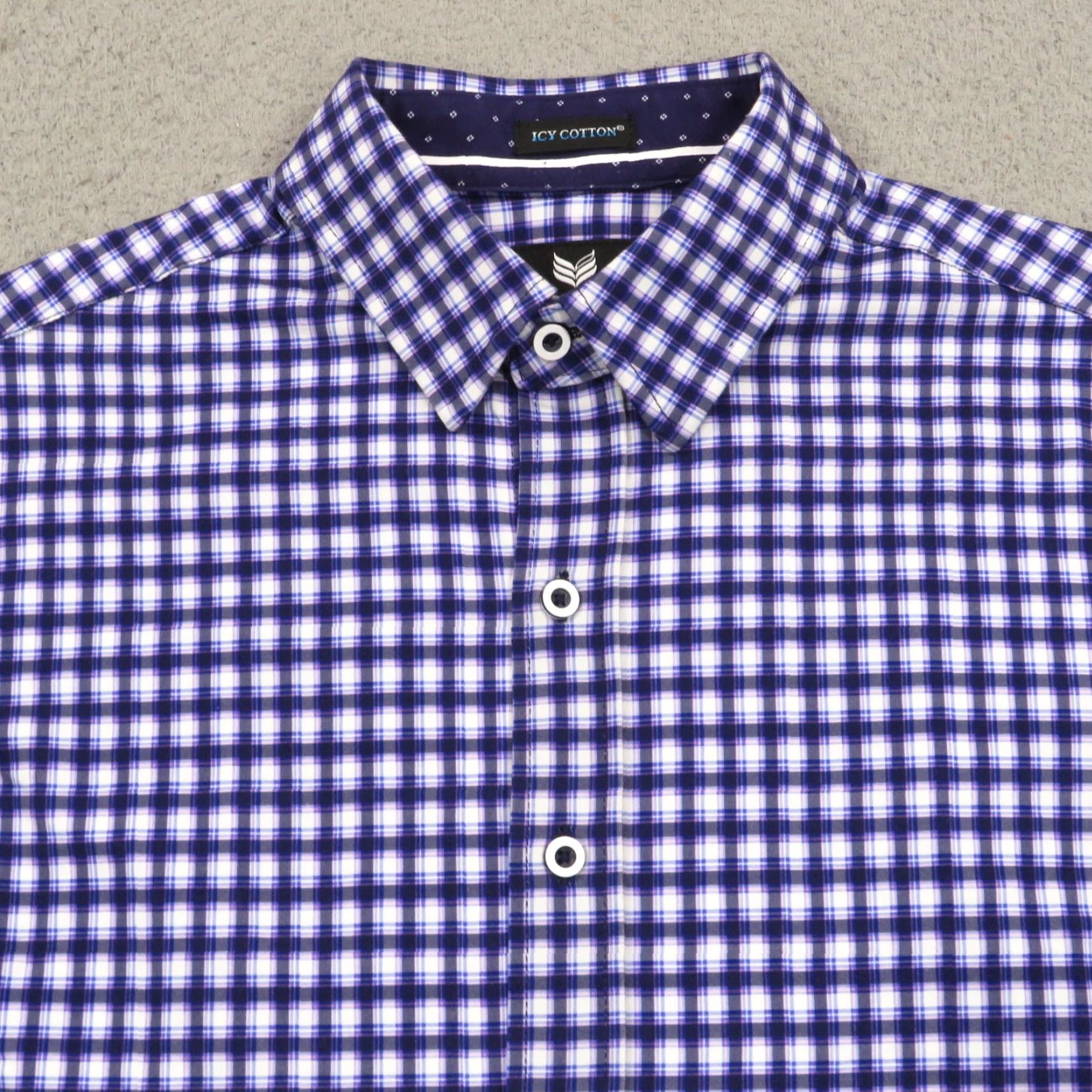 Vintage Buttercloth Shirt Mens Small SLIM Icy Cotton Performance Cooling Plaid Blue Flex Size US S / EU 44-46 / 1 - 5 Thumbnail