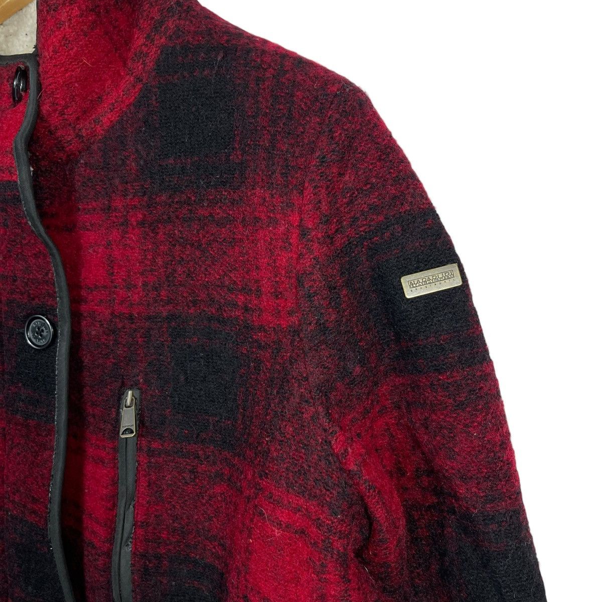 Napapijri Napapijri Red Black Buffalo Plaid Wool Blend Sherpa Lined Size US M / EU 48-50 / 2 - 5 Thumbnail