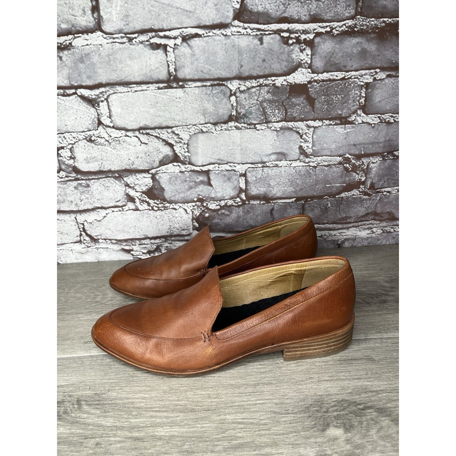 Madewell Madewell Frances Leather Loafers Burnished Mahogany Slip-On Size US 8.5 / IT 38.5 - 15 Thumbnail