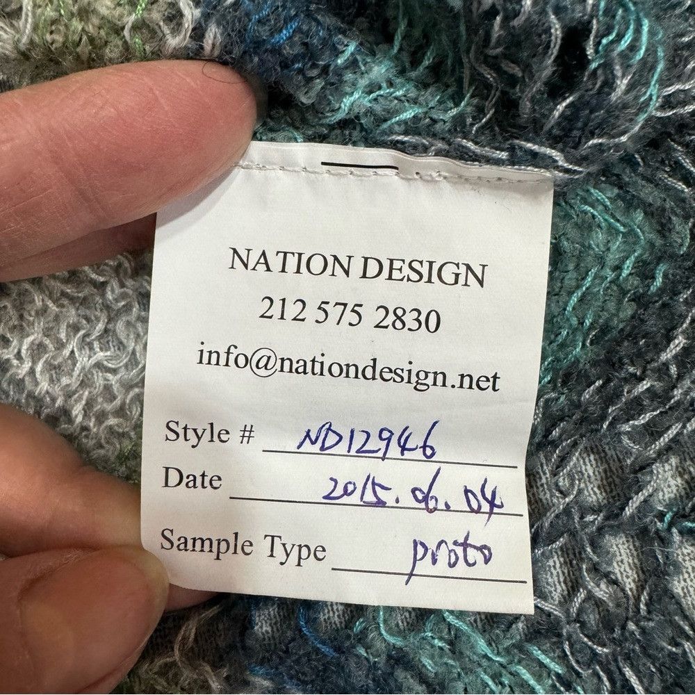 Other New Nation Design Wool Blend Zig Zag Knit Poncho Size ONE SIZE - 7 Thumbnail