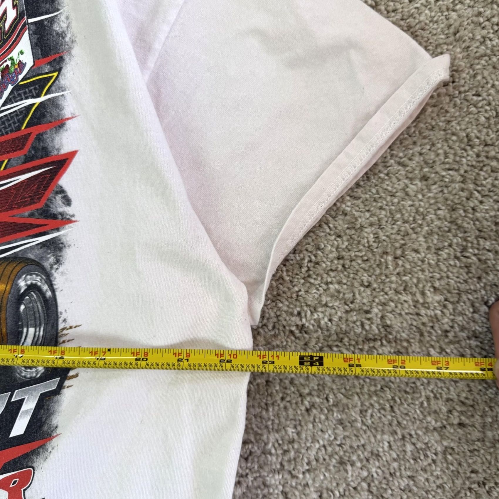 Gildan VINTAGE Tony Stewart Shirt Mens XL White Nascar Auto Racing Gildan Smoke 14 Graphic Tee Size US XL / EU 56 / 4 - 6 Thumbnail