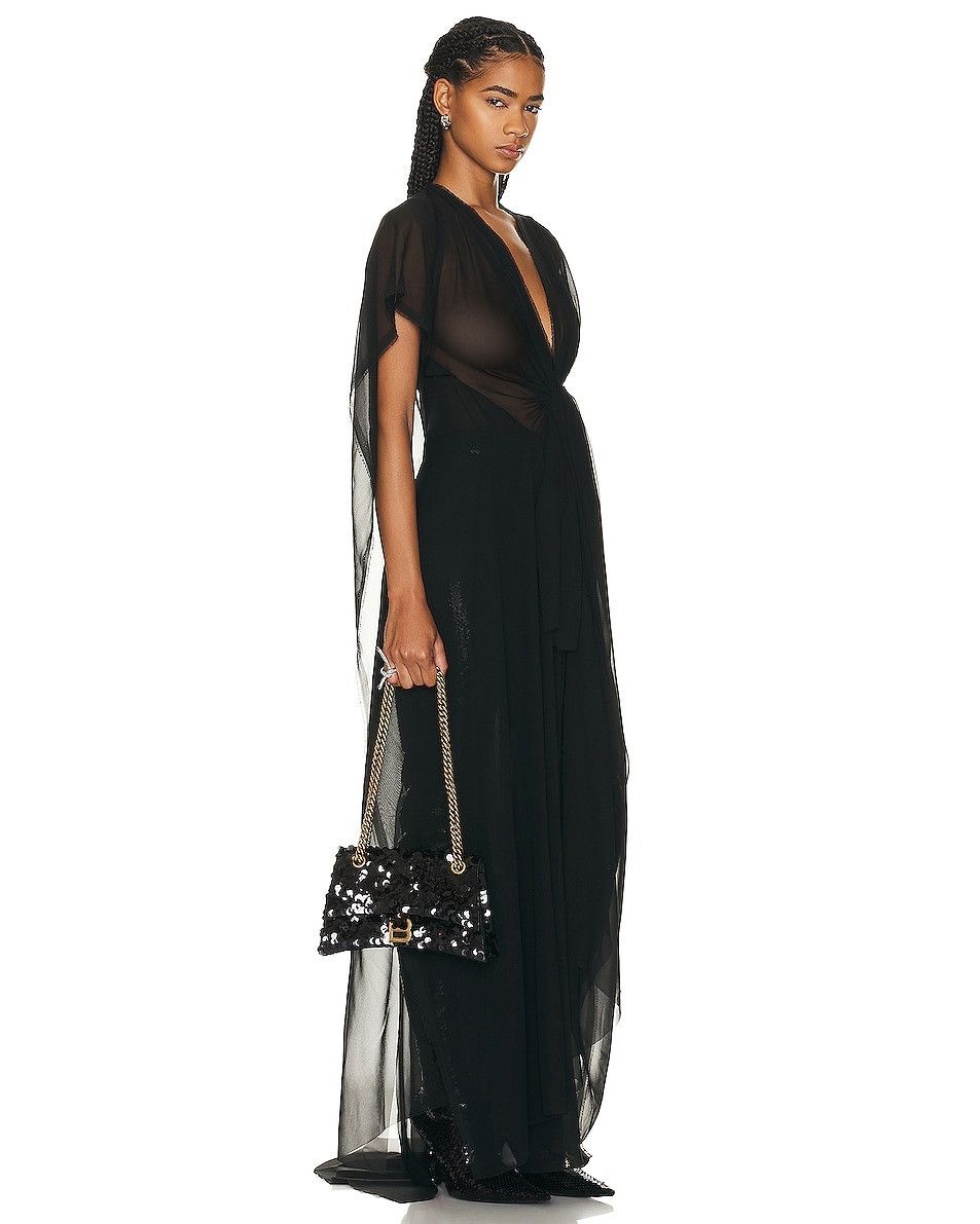Balenciaga o1mt1gz0325 Fabric Cut Dress in Black Size XS / US 0-2 / IT 36-38 - 3 Thumbnail