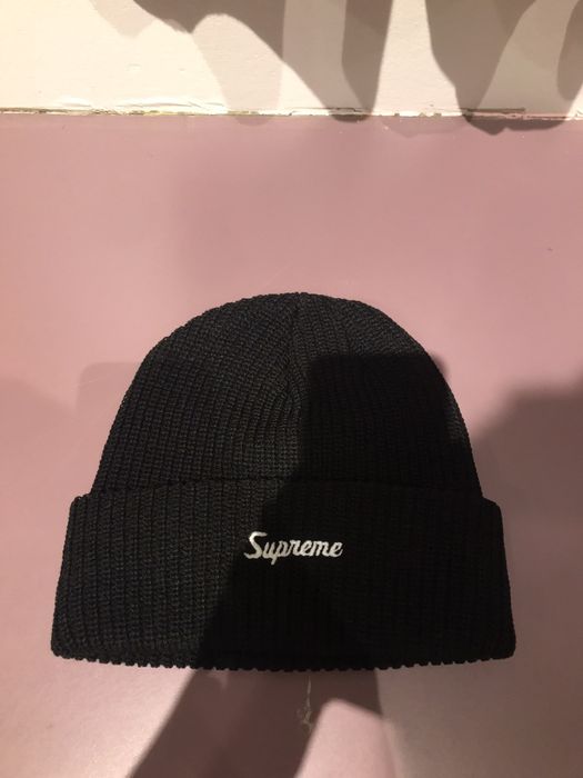 Supreme Script Logo Beanie Black