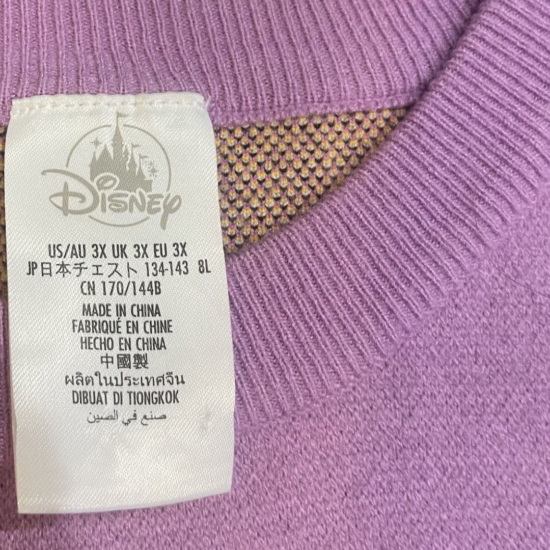 Disney Daisy Duck Purple Knit Sweater Fleece Pullover Plus Size Size 3XL / US 20-22 - 3 Thumbnail