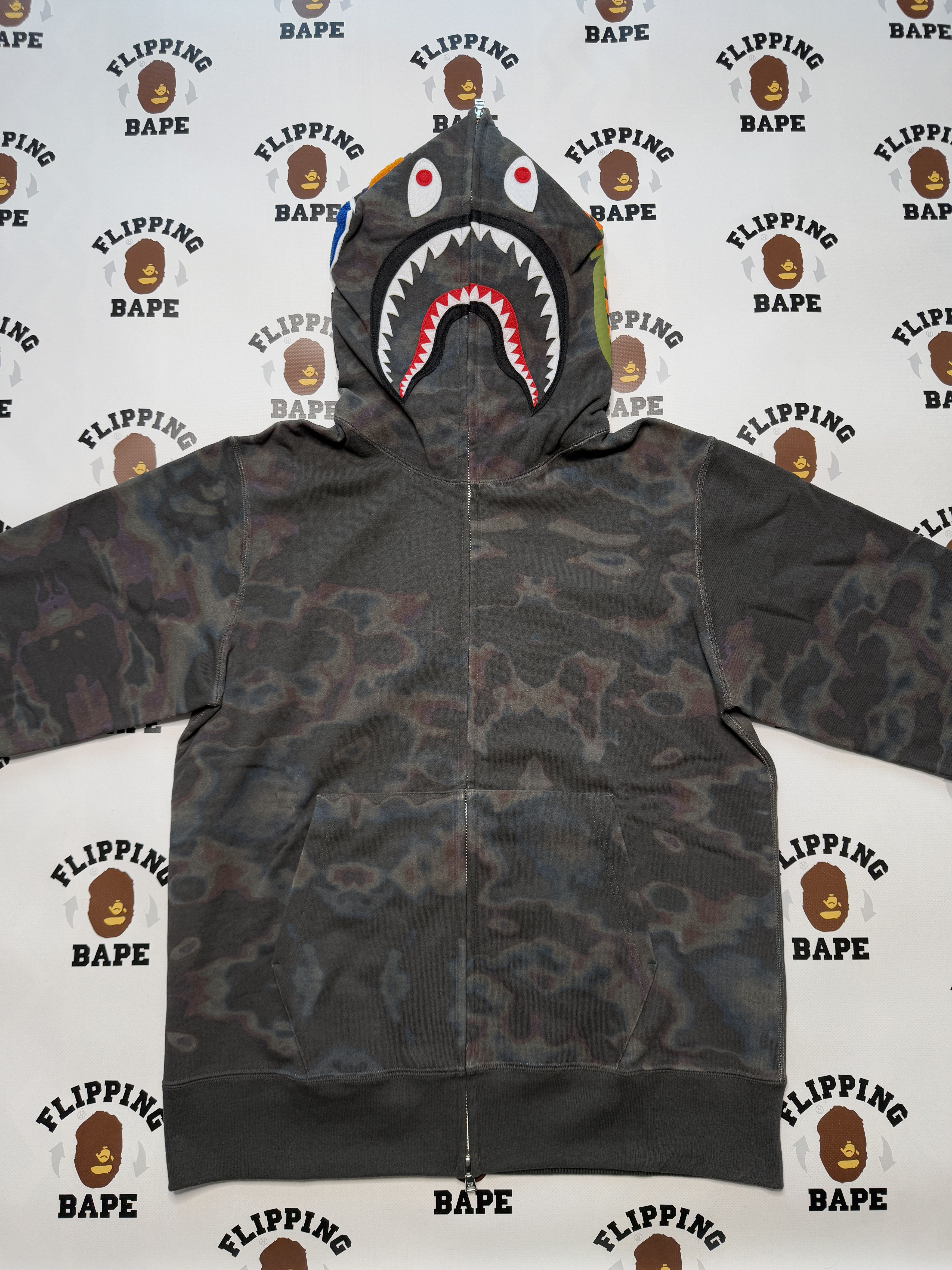 Bape BAPE THERMOGRAPHY SHARK FULL ZIP HOODIE Size US XXL / EU 58 / 5 - 12 Thumbnail