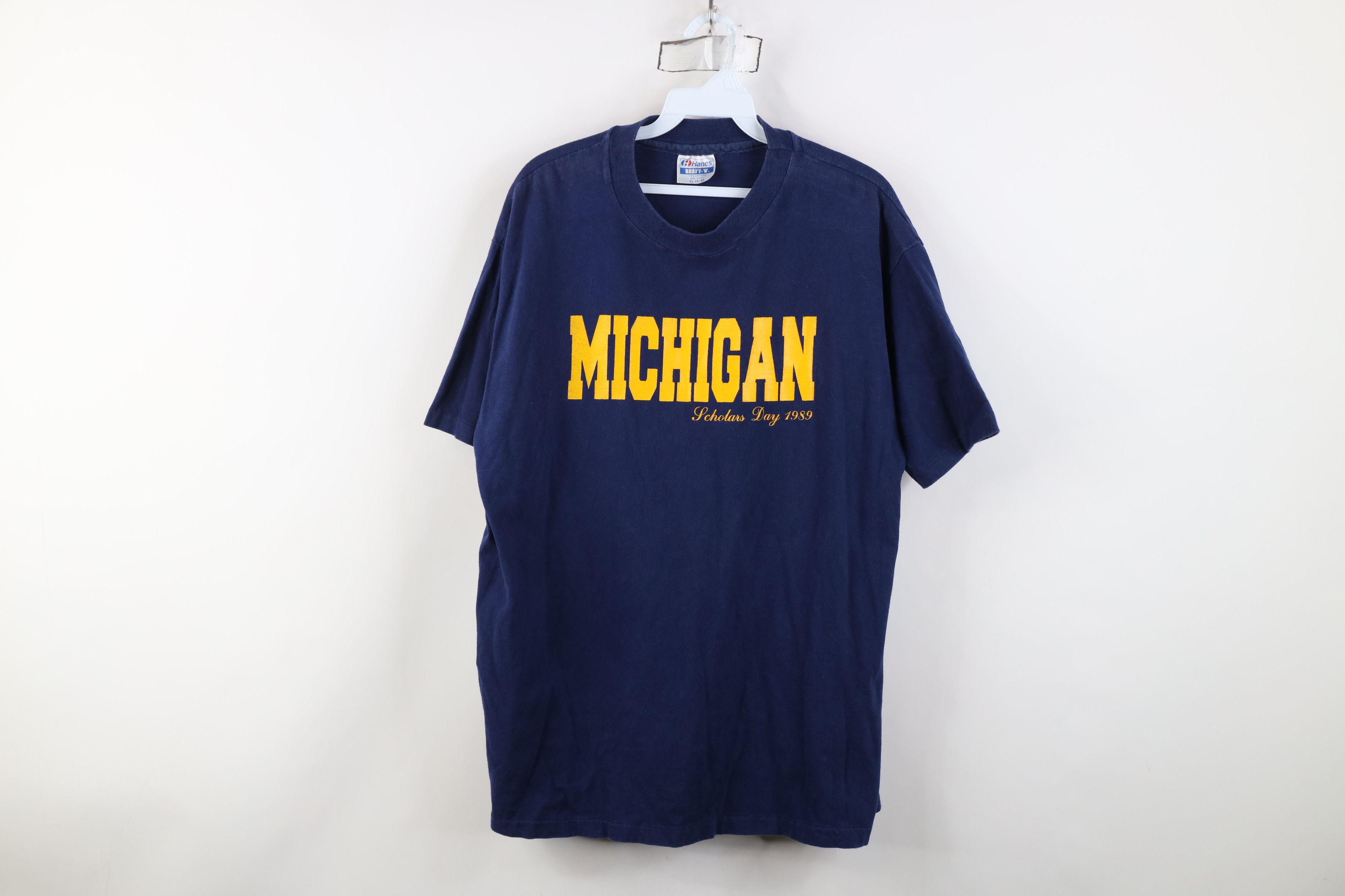 Vintage Vintage 80s 1989 Scholars Day University of Michigan T-Shirt Size US XL / EU 56 / 4 - 1 Thumbnail