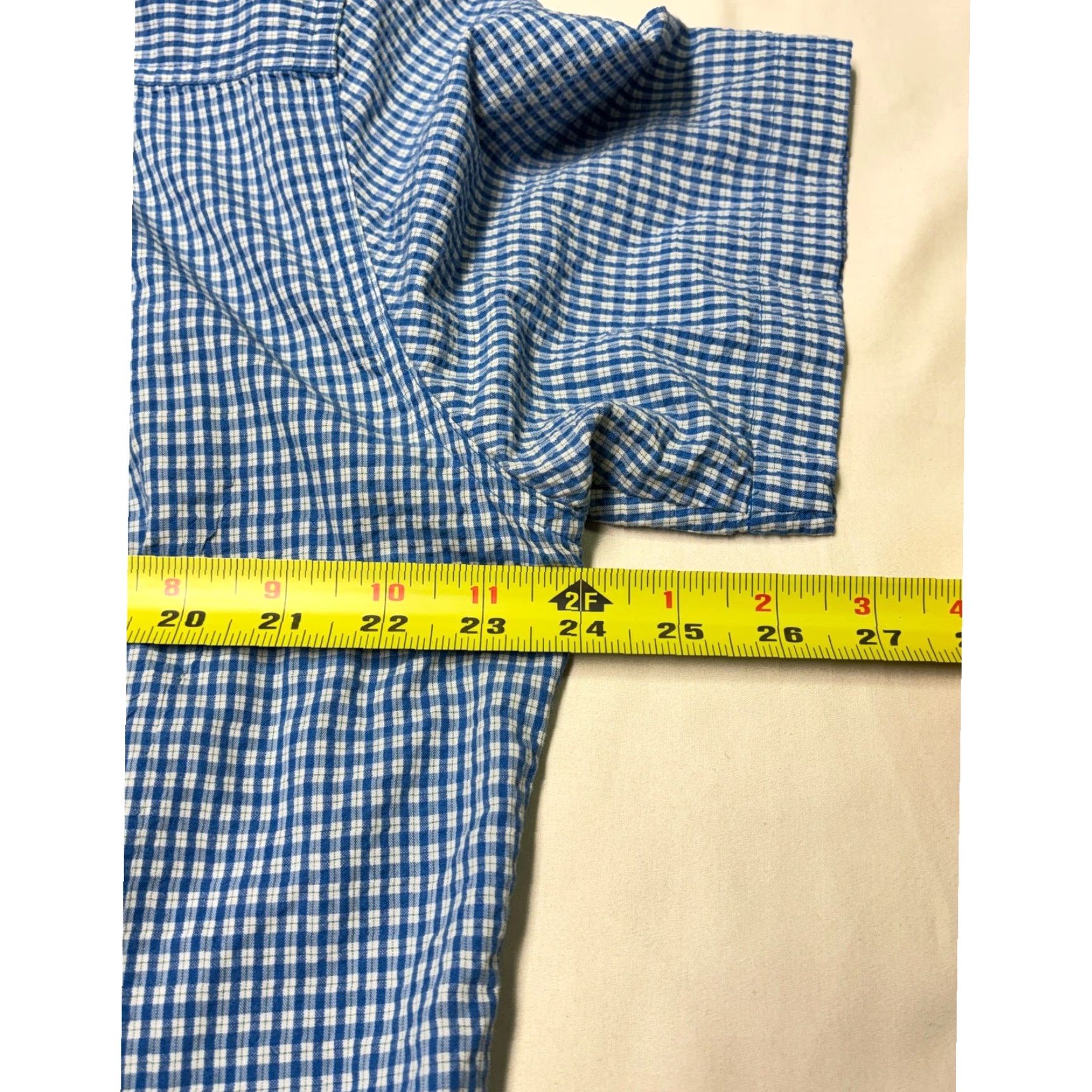 Patagonia Patagonia Mens Large Gingham Short Sleeve Button Down Shirt Blue White Plaid Shirt Size US L / EU 52-54 / 3 - 7 Thumbnail