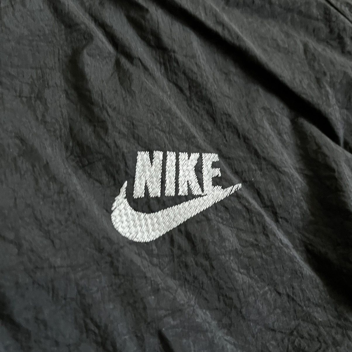 Nike Vintage 1990s Nike Air Swoosh Black Hooded Puffer Jacket Size US XL / EU 56 / 4 - 3 Thumbnail