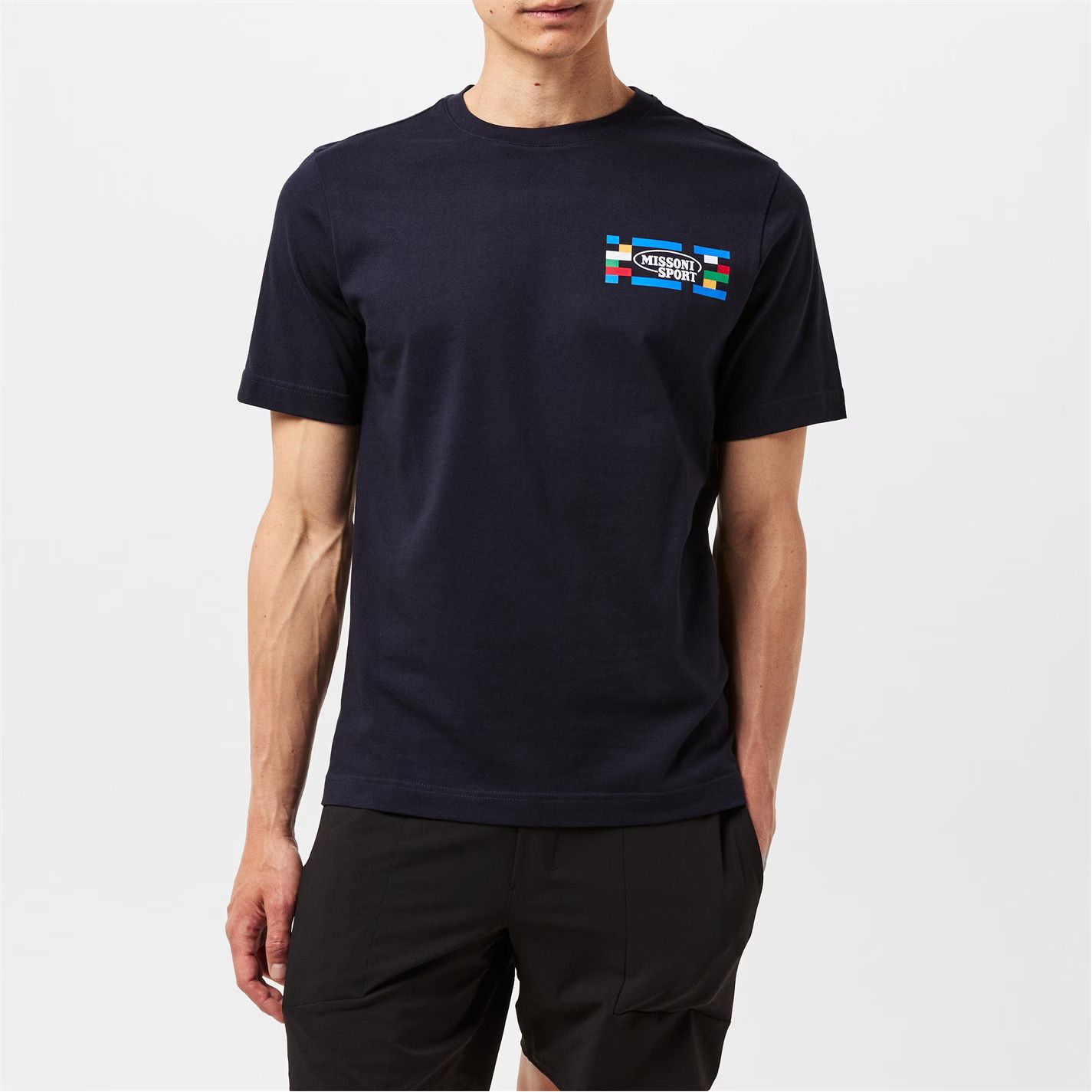 Missoni o1g2r1mq0426 Logo T-Shirt in Navy Size US M / EU 48-50 / 2 - 2 Thumbnail