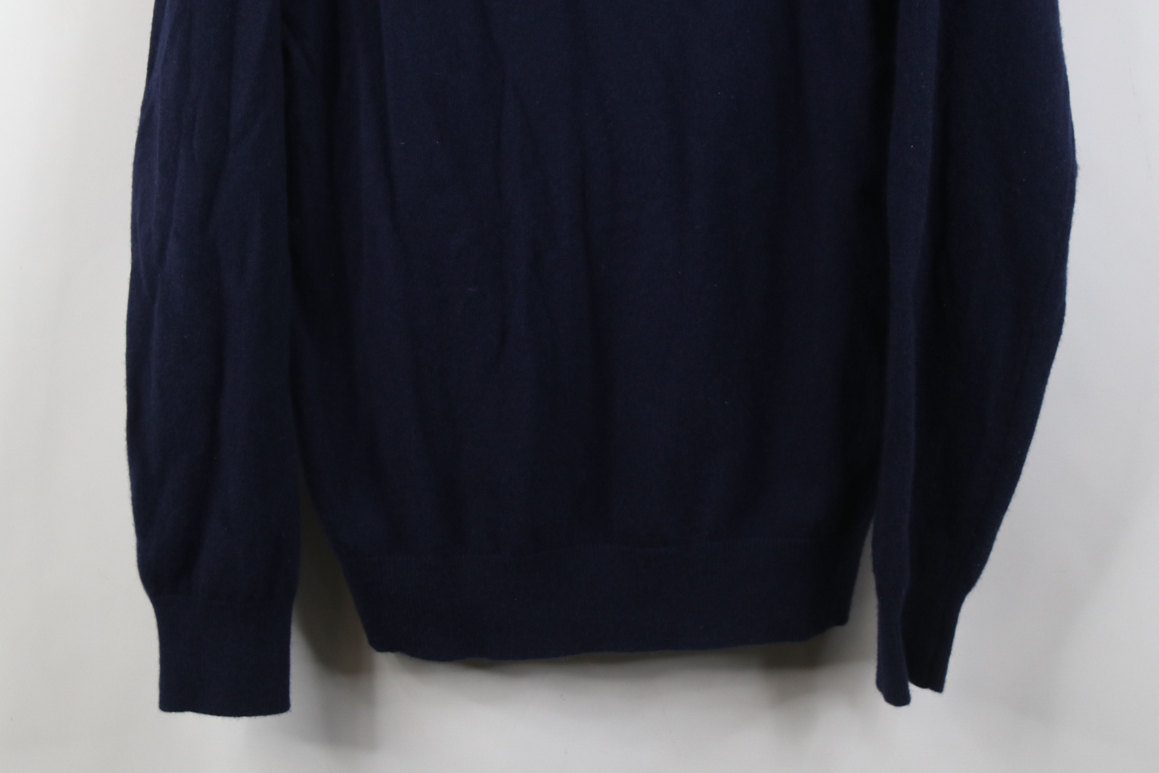 Vineyard Vines Vineyard Vines Soft Cashmere Knit V-Neck Sweater Navy Blue Size US L / EU 52-54 / 3 - 3 Thumbnail