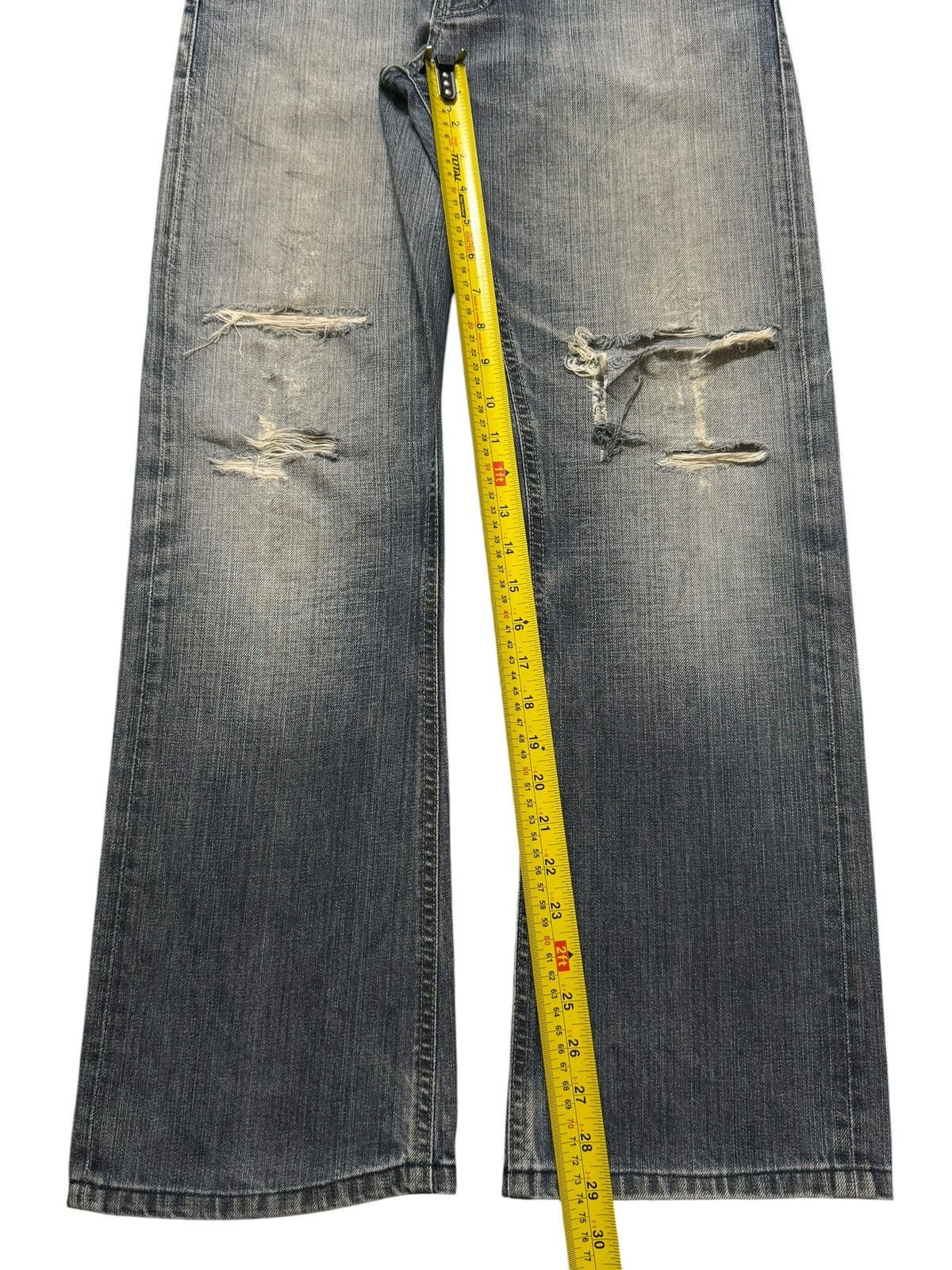 Nudie Jeans Vintage Y2K Nudie Italy Regular Ralf Faded Wash Distressed Size US 31 - 11 Thumbnail