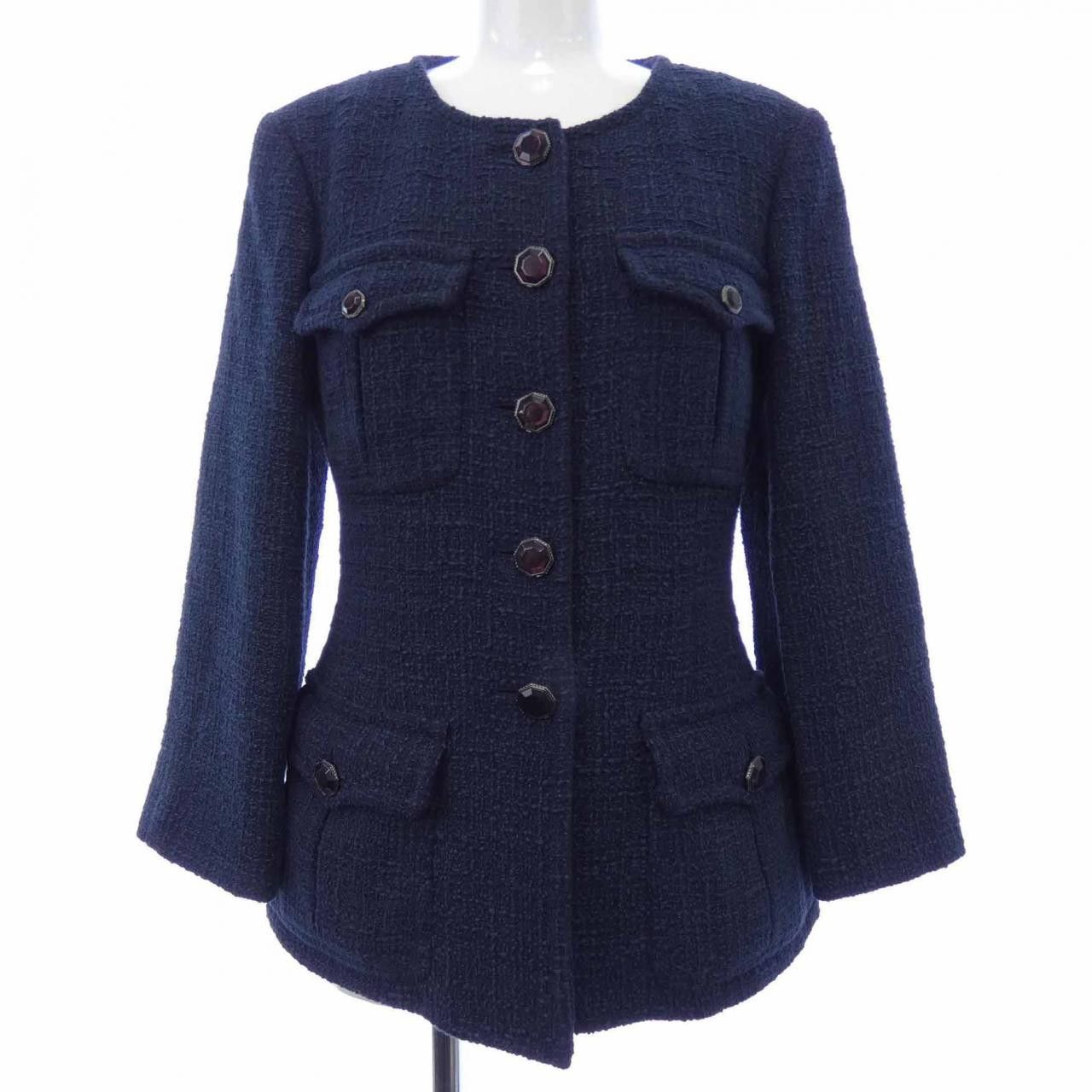 Chanel Chanel Chanel P44672V32815 Collarless Jacket Others Outerwear P44672V32815 DUTY FREE for USA Size ONE SIZE - 1 Thumbnail