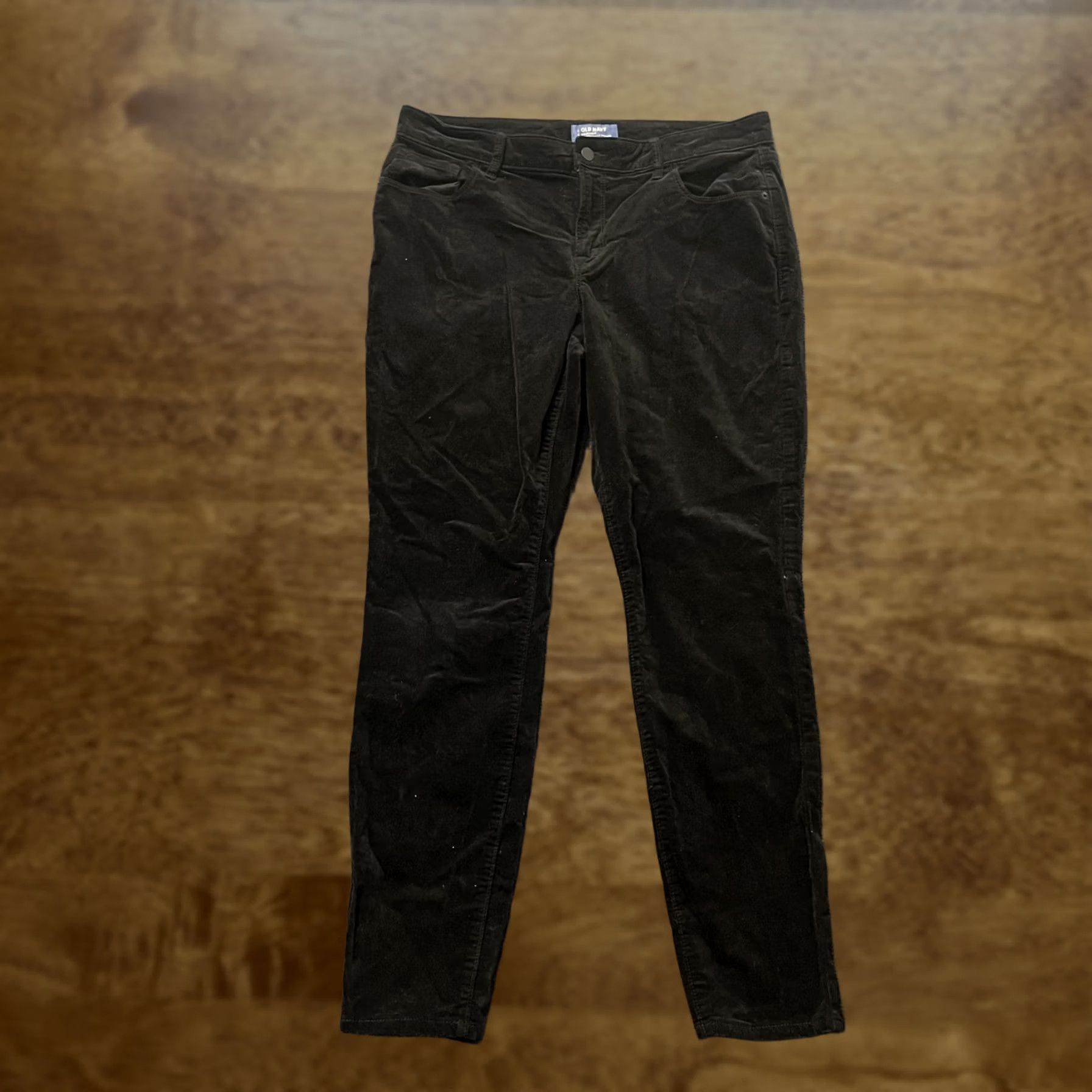 Old Navy Old Navy Rockstar Pants Womens 14 Black Corduroy Skinny Mid Rise Stretch Jegging Pants Women's Casual 14 Regular Black Corduroy Skinny Jegging T85 Size 36" / US 14 / IT 50 - 1 Thumbnail