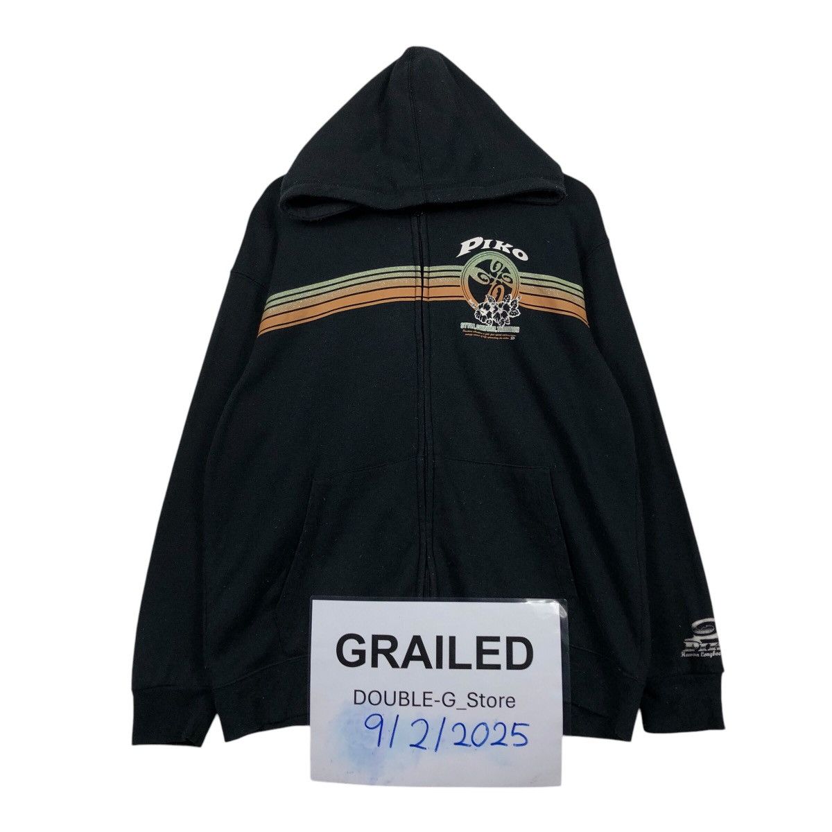 Japanese Brand × Vintage 📌Vintage Zipper Hoodie Sweater Piko Hawaii Big Logo Size US L / EU 52-54 / 3 - 1 Thumbnail