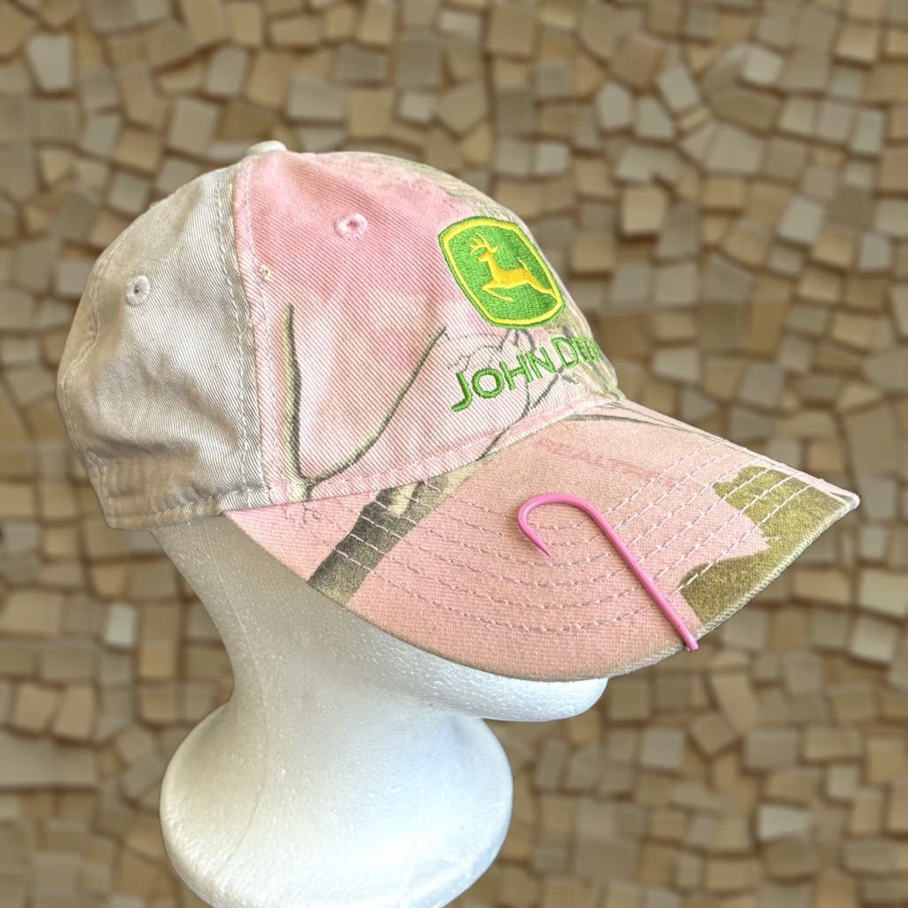 John Deere John Deere Hat Cap Strapback Pink Camouflage Dri Duck Fishing Farm Hunting Adjustable Cotton Baseball Cap Womens Mens Unisex Adults Size ONE SIZE - 1 Thumbnail