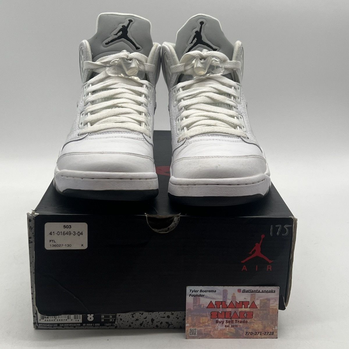 Jordan Brand Air Jordan 5 metallic white Size US 8 / EU 41 - 2 Thumbnail