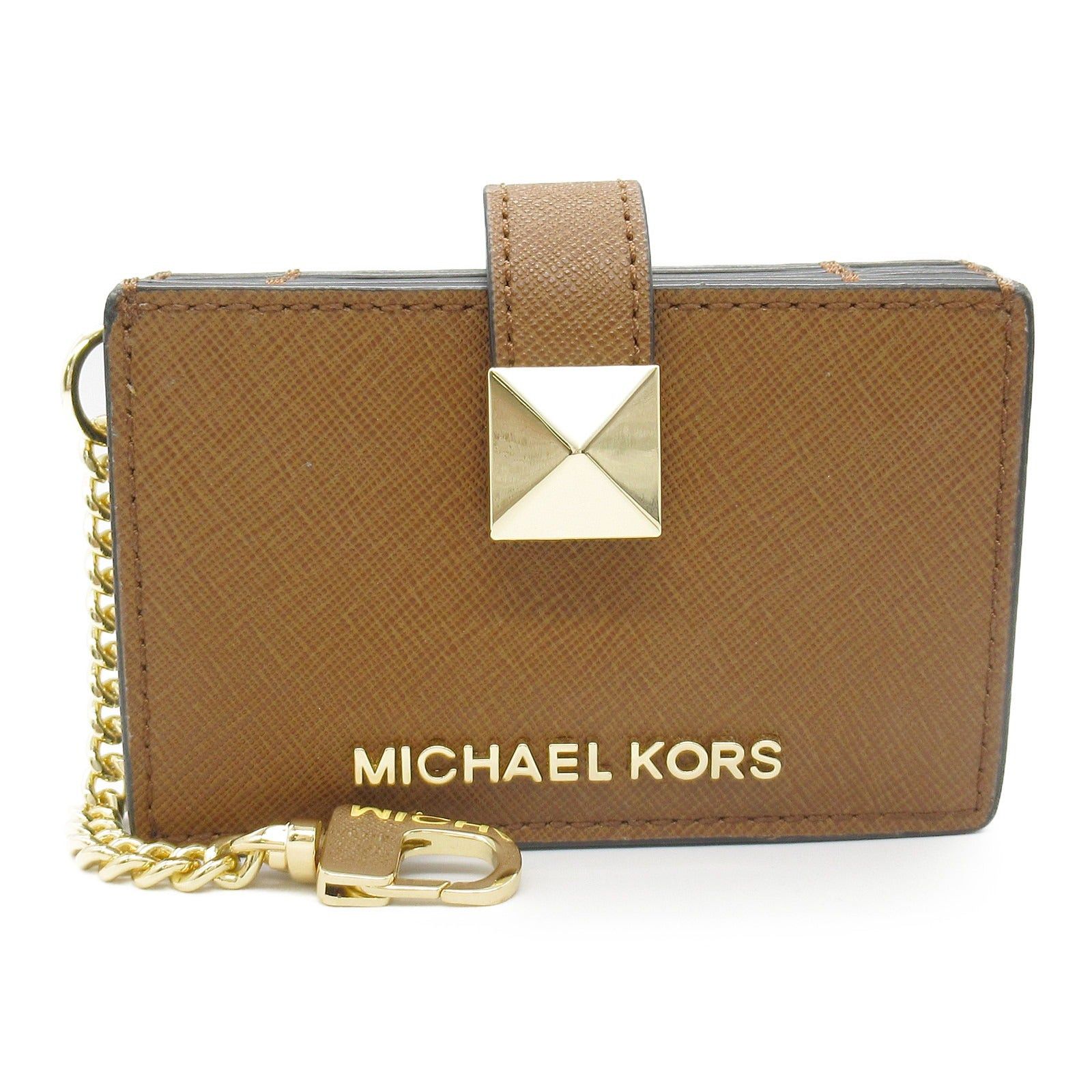Michael Kors Michael Kors Card Case Leather Brown Size ONE SIZE - 1 Thumbnail